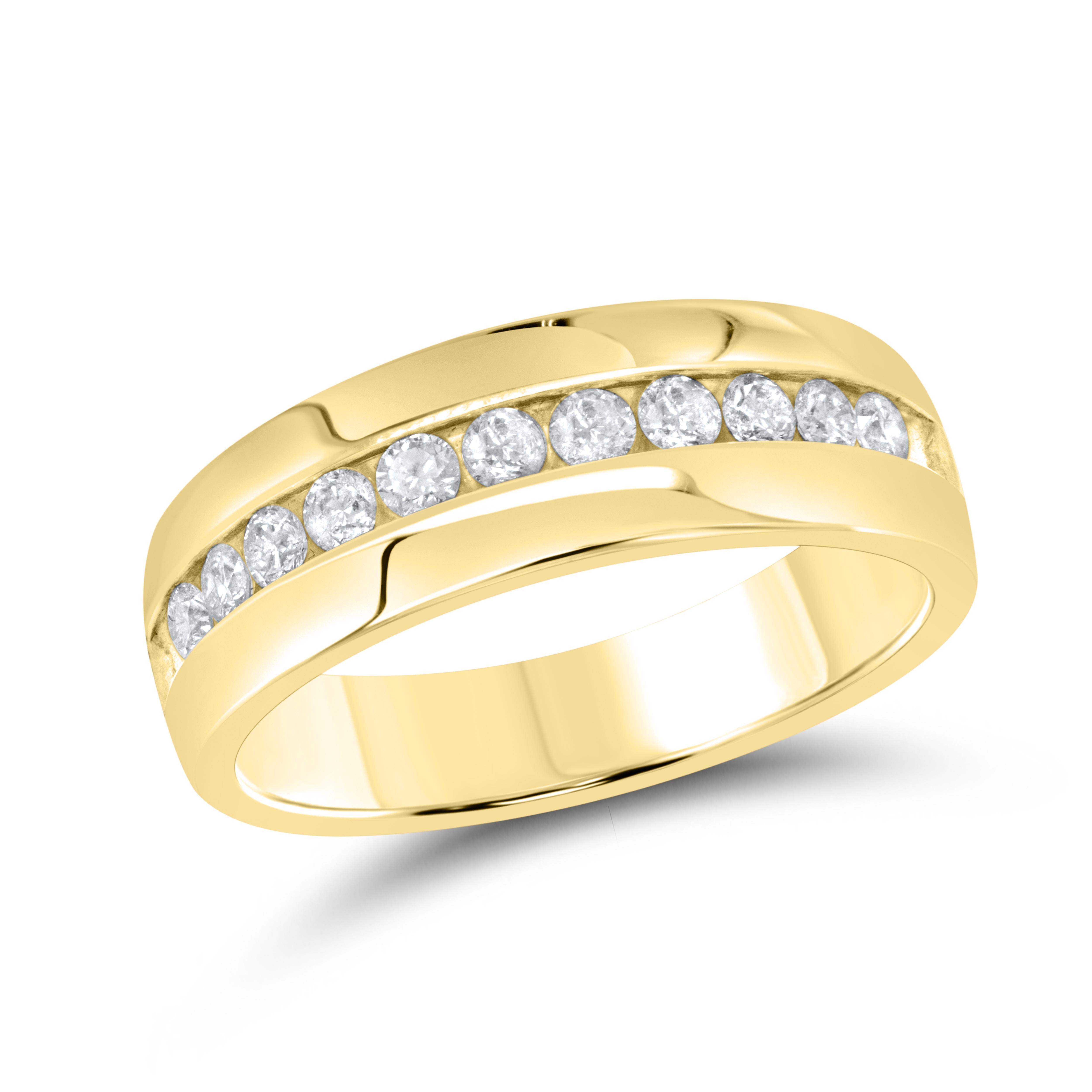 10k Yellow Gold 1/2 CTW diamond men’s ring