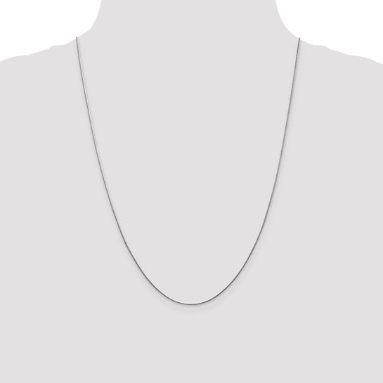 14kt White Gold .8mm Round Snake Chain