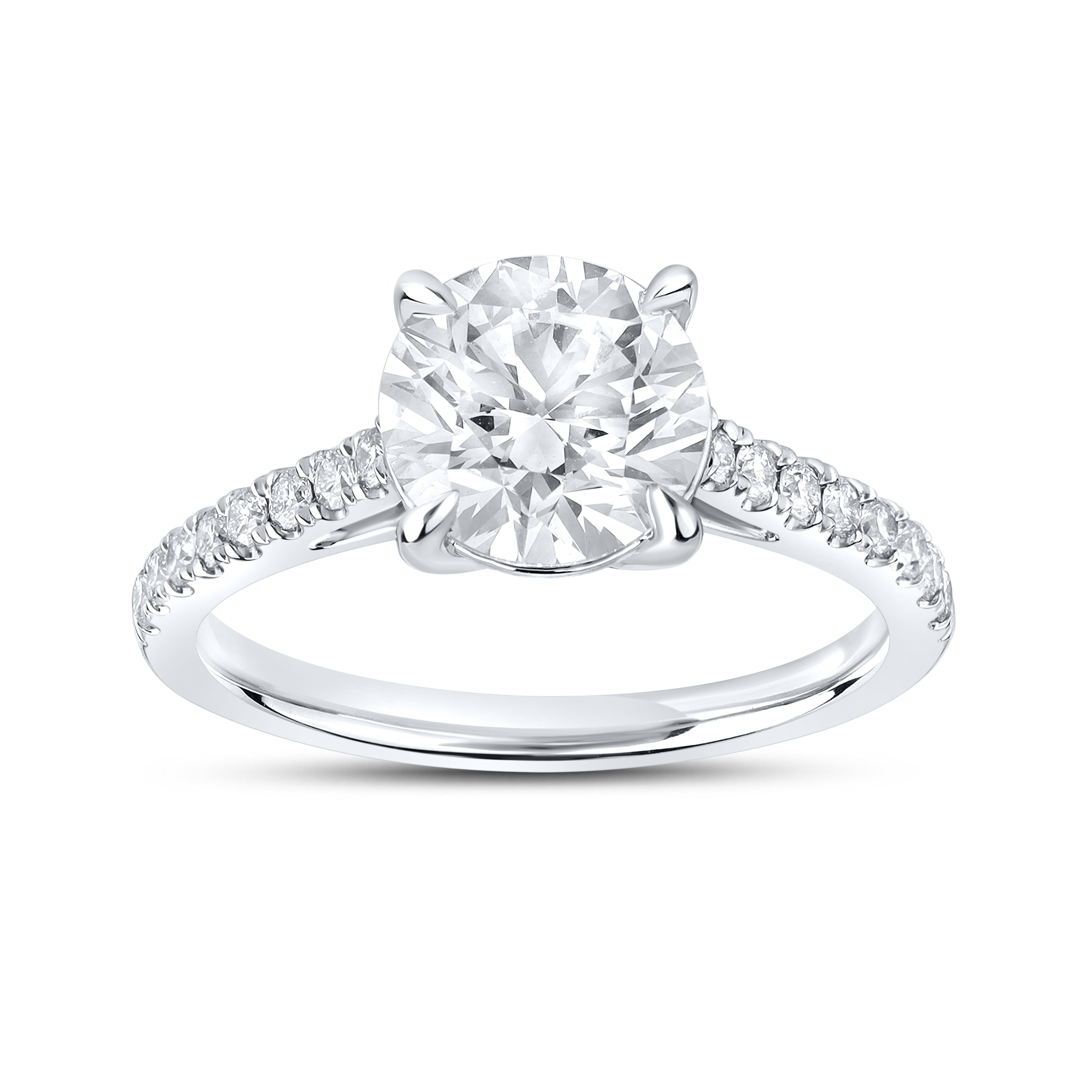 14k White Gold 1.25 CTW Lab Diamond solitaire Ring