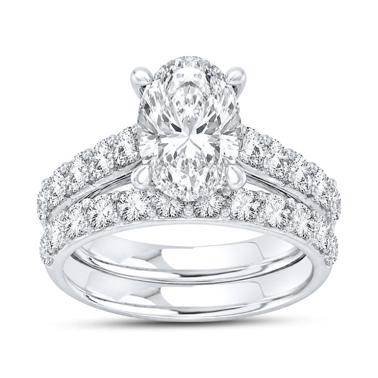 14kt white gold 5.00 ctw lab Diamond ring