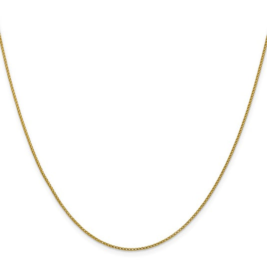14KT Yellow Gold 1mm D/C Open Franco Chain