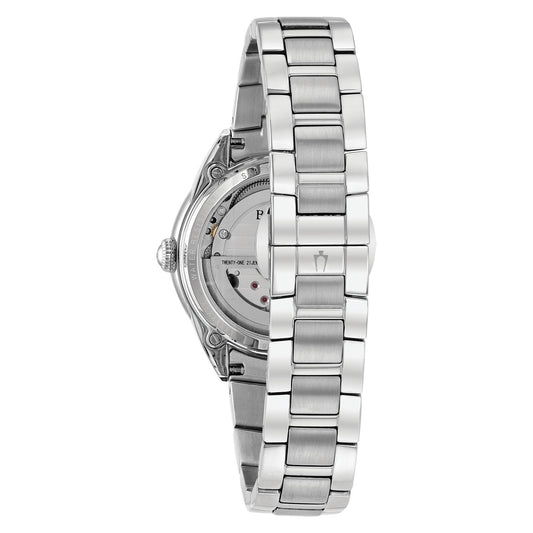 Ladies' Bulova Sutton Diamond Stainless Steel Automatic Watch 34mm - 96P181