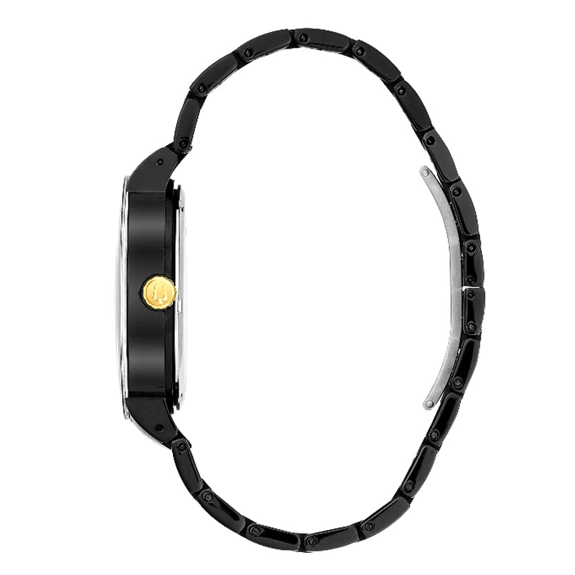 Bulova Classic Metalized signature watch with Gold tone accents