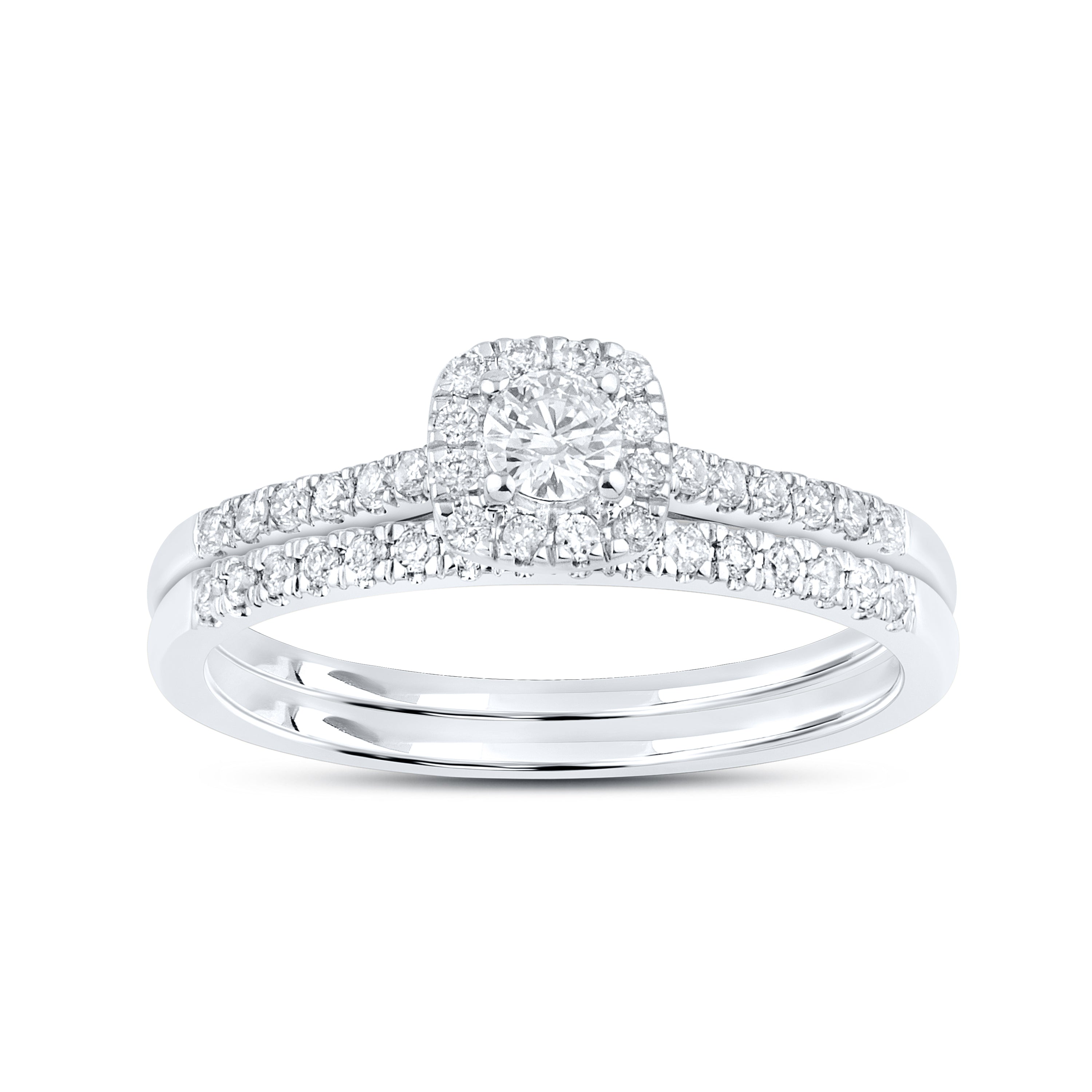 14KT WHITE GOLD 0.49 CTW DIAMOND BRIDAL RING SET
