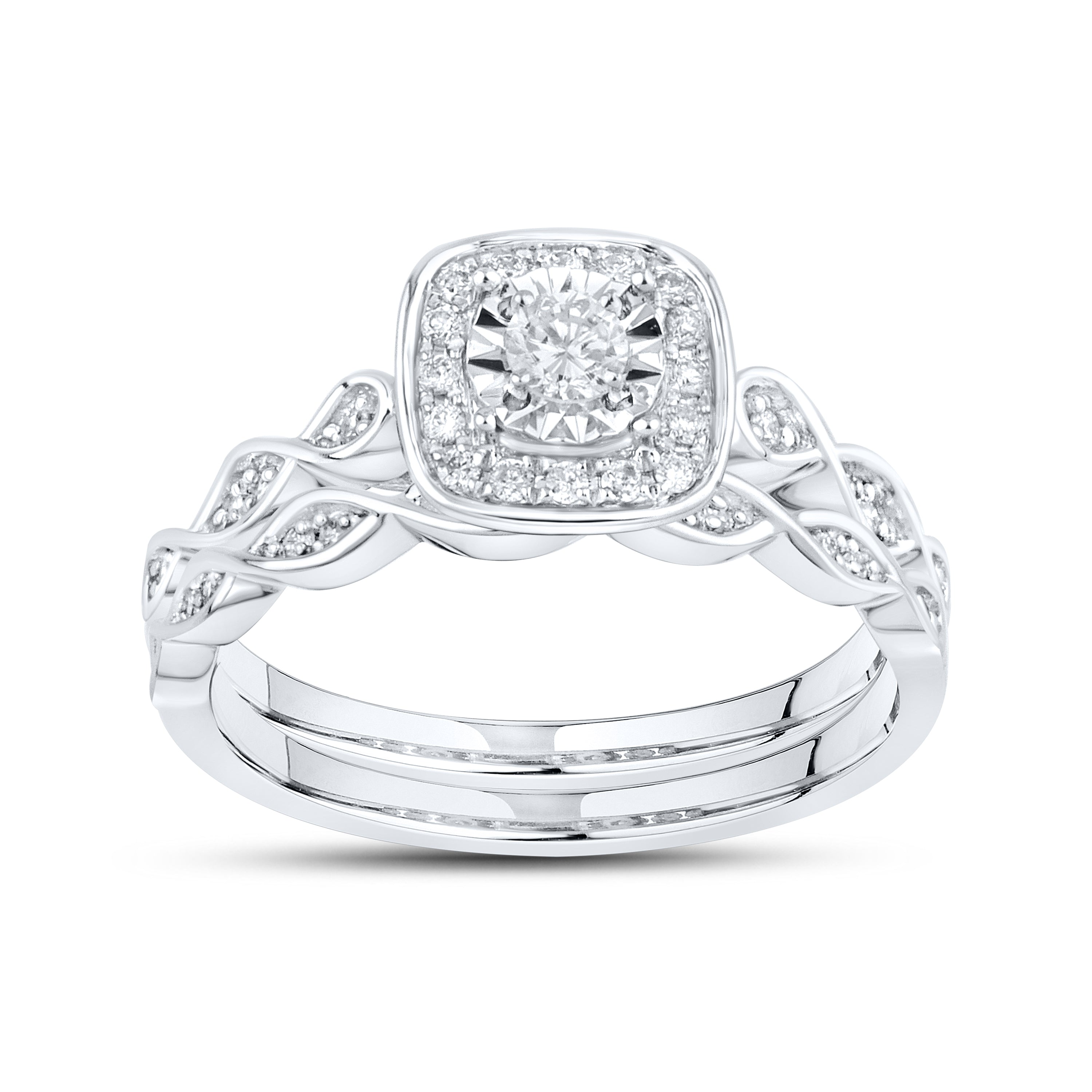 10KT WHITE GOLD 0.33 CTW DIAMOND BRIDAL SET