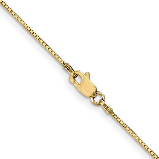 14KT YELLOW GOLD 18 inch .9mm Box with Lobster Clasp Chain