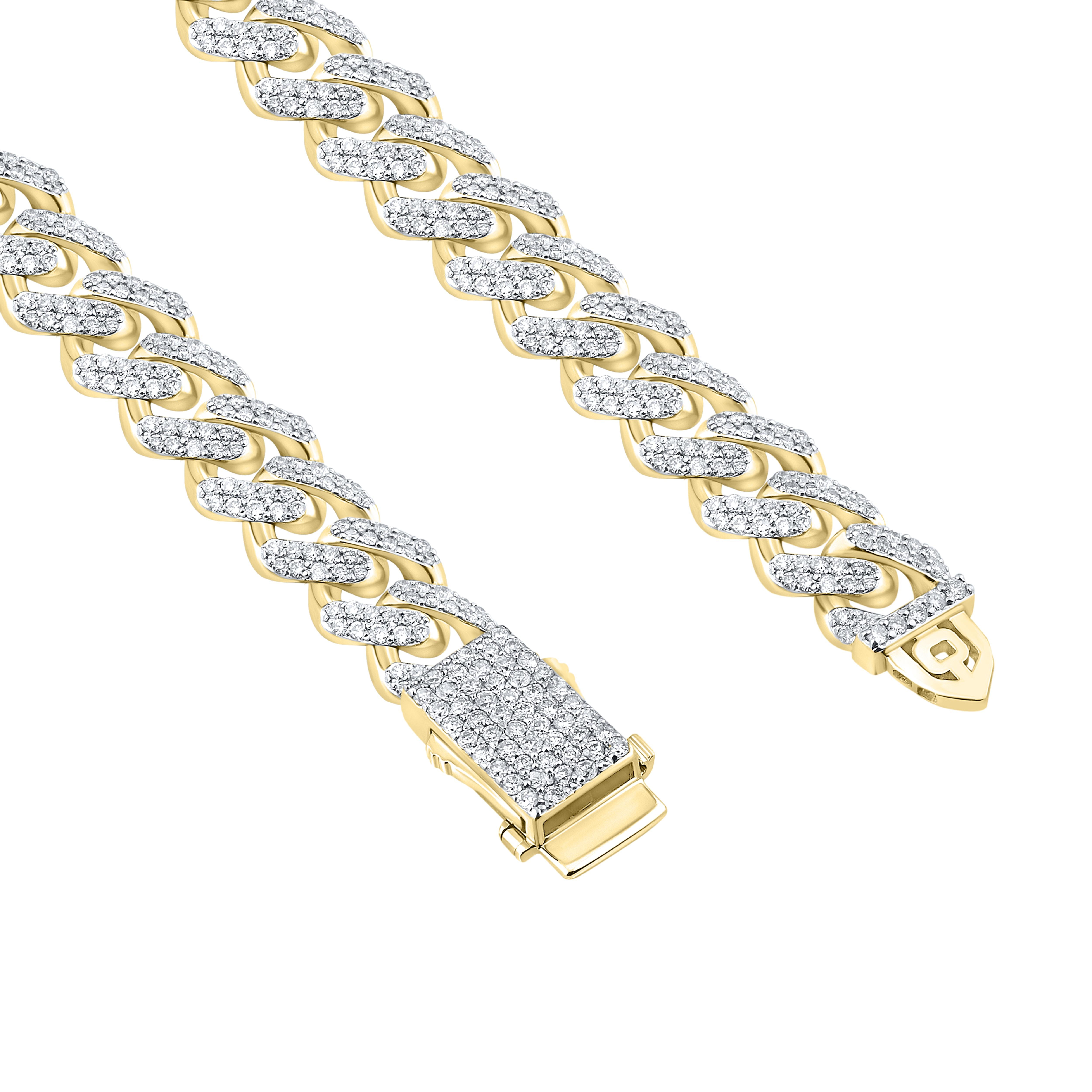 10kt Yellow gold 4.72 CTW Natural Diamond Bracelet