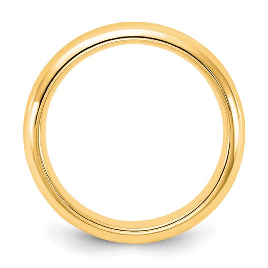 14kt Yellow Gold 4mm Standard Weight Comfort Fit Wedding Band Size 7.5