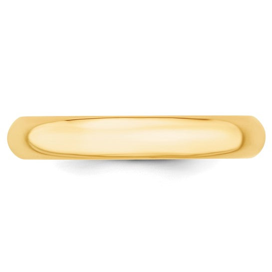 14kt Yellow Gold 4mm Standard Weight Comfort Fit Wedding Band Size 8.5