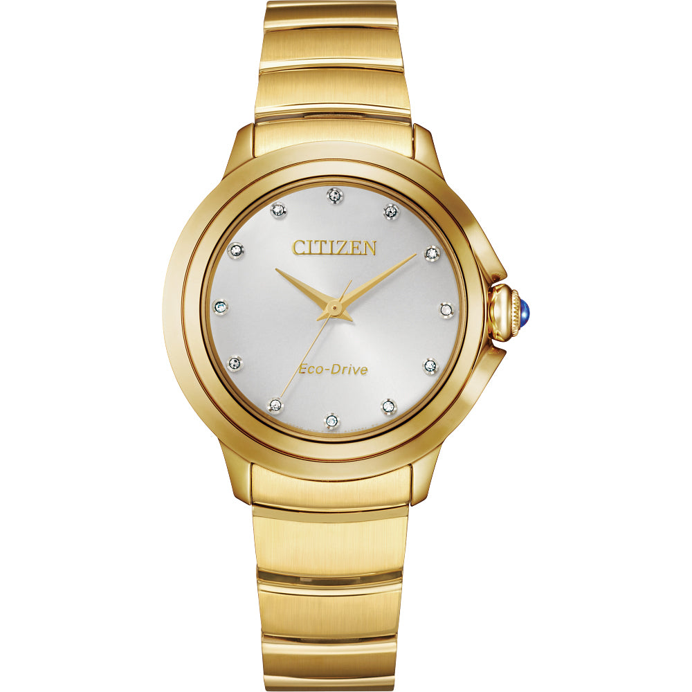 Citizen Eco-Drive Women's Ceci Gold-Tone Stainless Steel Bracelet Watch - EM0952-55A