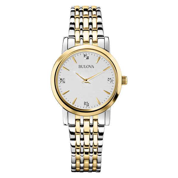 Women's Diamond Accent Two-Tone Stainless Steel Bracelet Watch 30mm