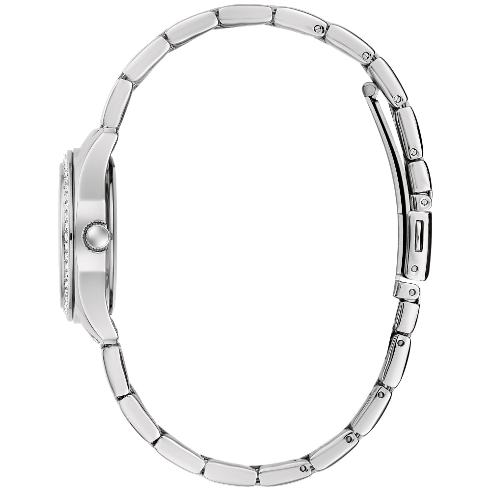 Ladies’ Caravelle by Bulova Crystal Accent Dress Sport Watch with Pink Dial (Model: 43M123)
