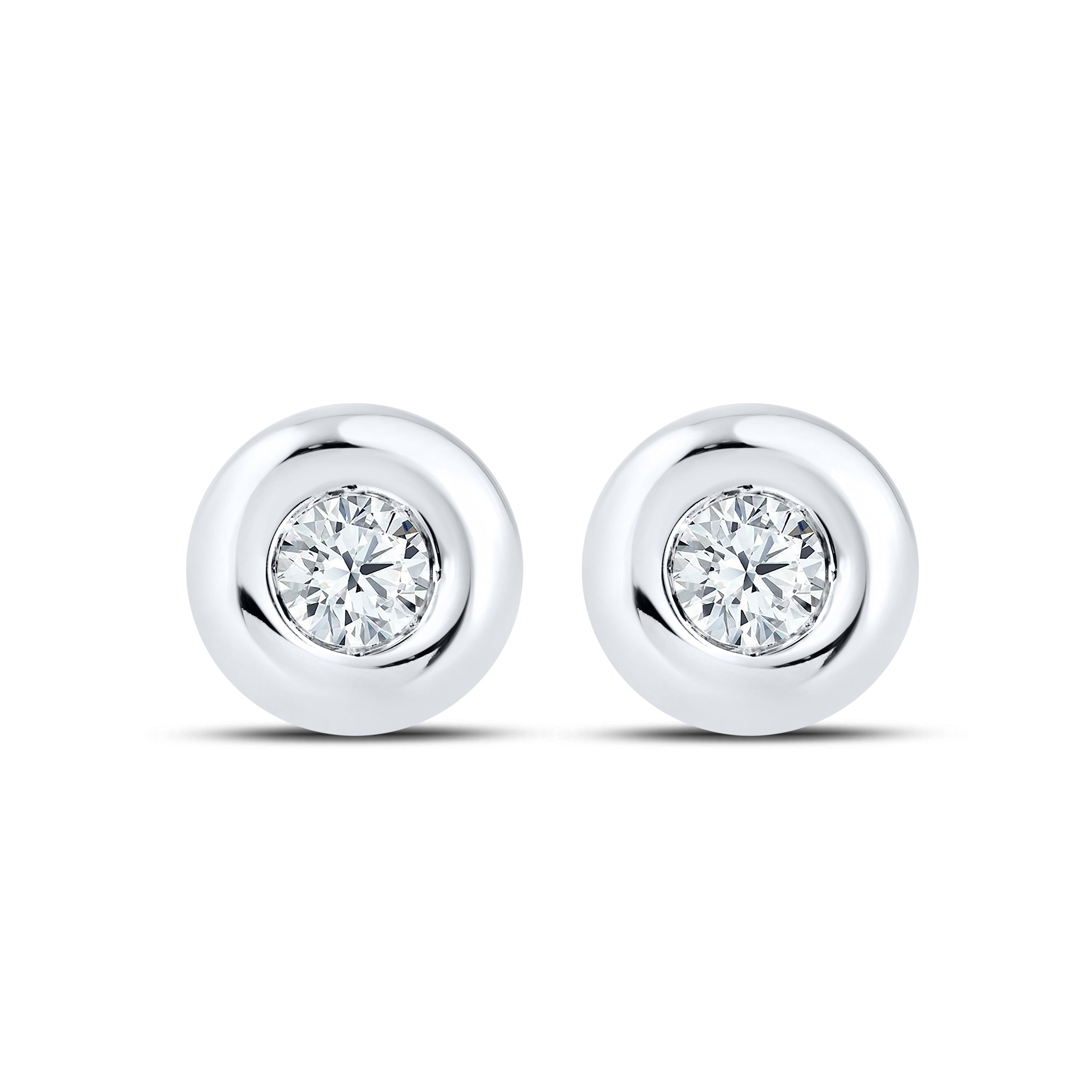 14kt White Gold 0.24 CTW LAB DIAMOND Solitaire Earrings