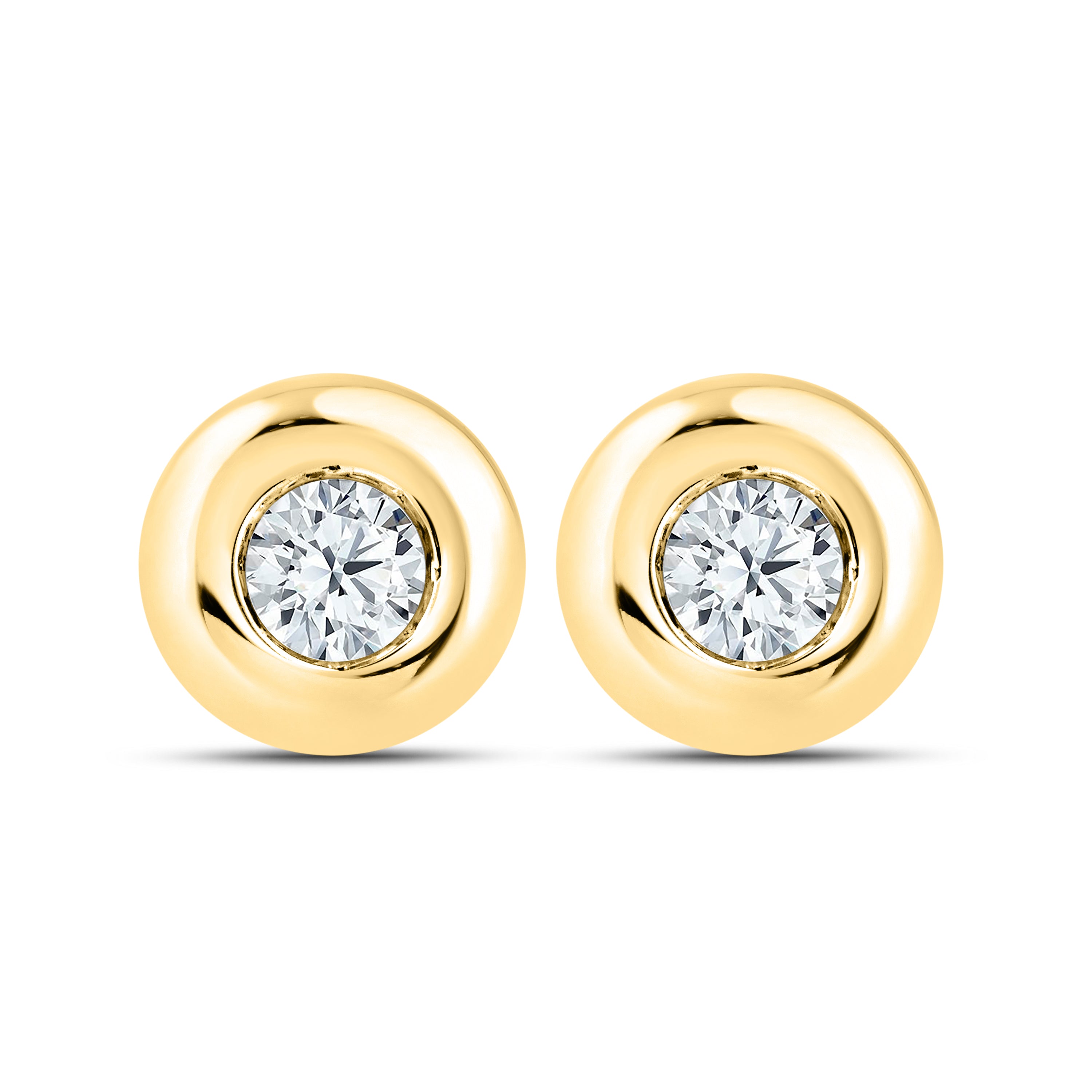 14kt Yellow Gold 0.14 CTW LAB DIAMOND Solitaire Earrings