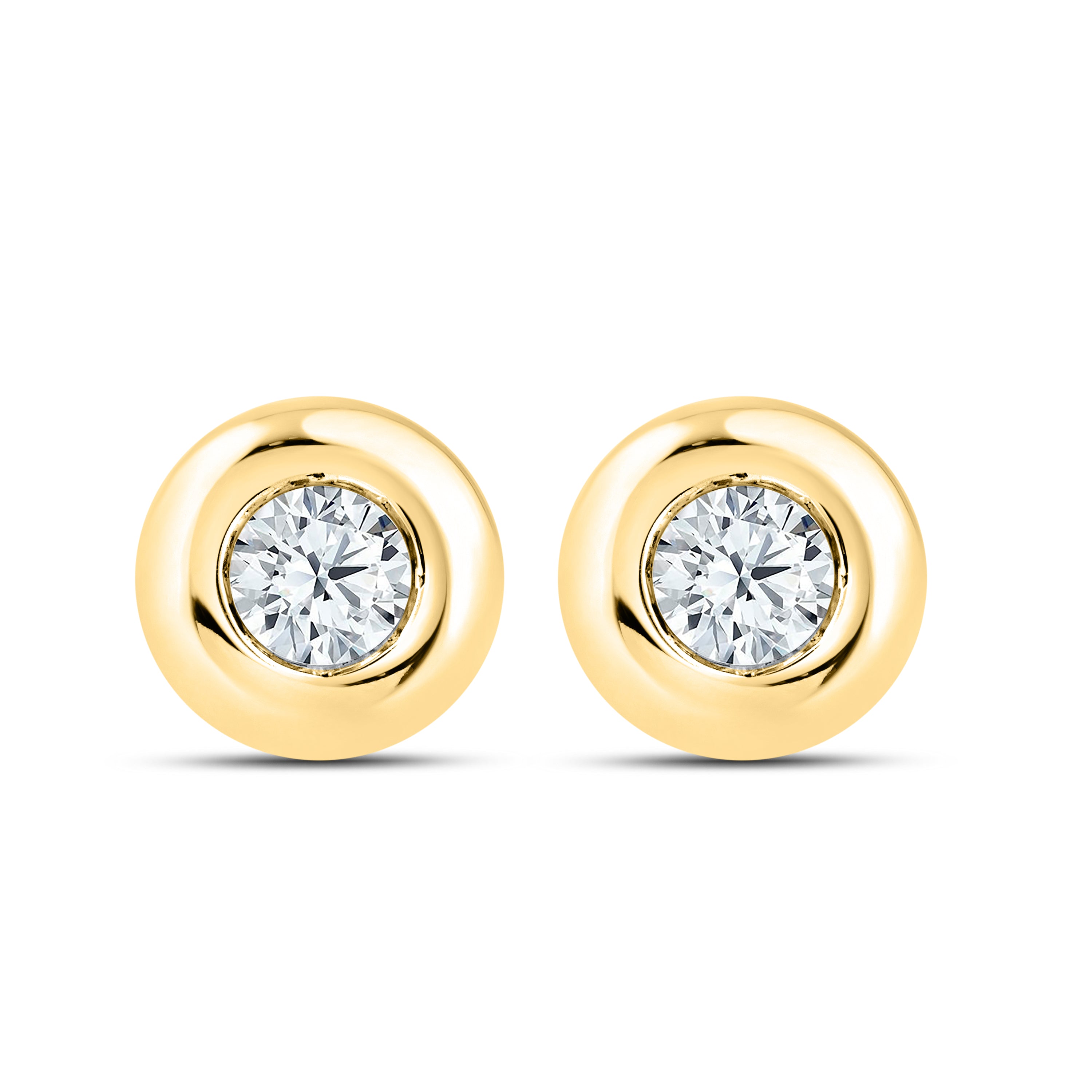 14kt Yellow Gold 0.32 CTW LAB DIAMOND Solitaire Earrings