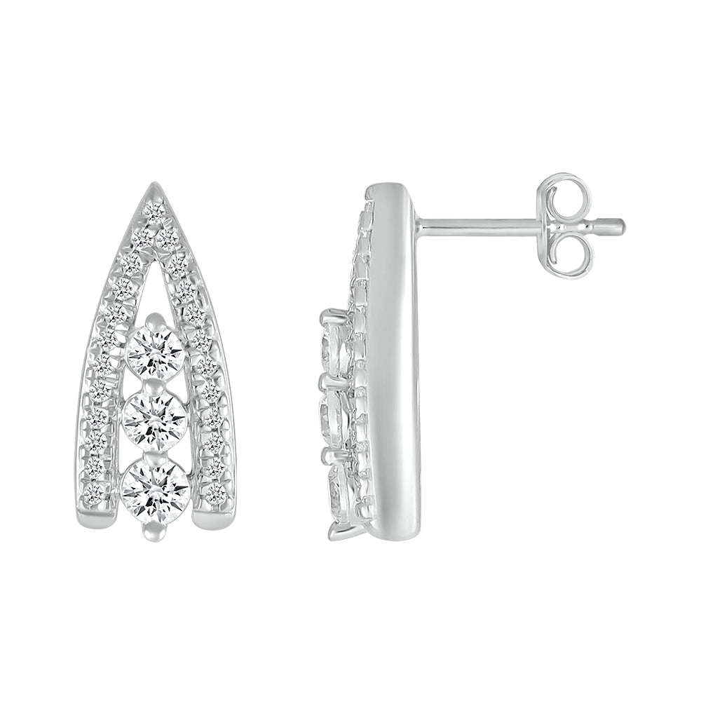 14kt White Gold 0.40 CTW Natural Diamond Earrings