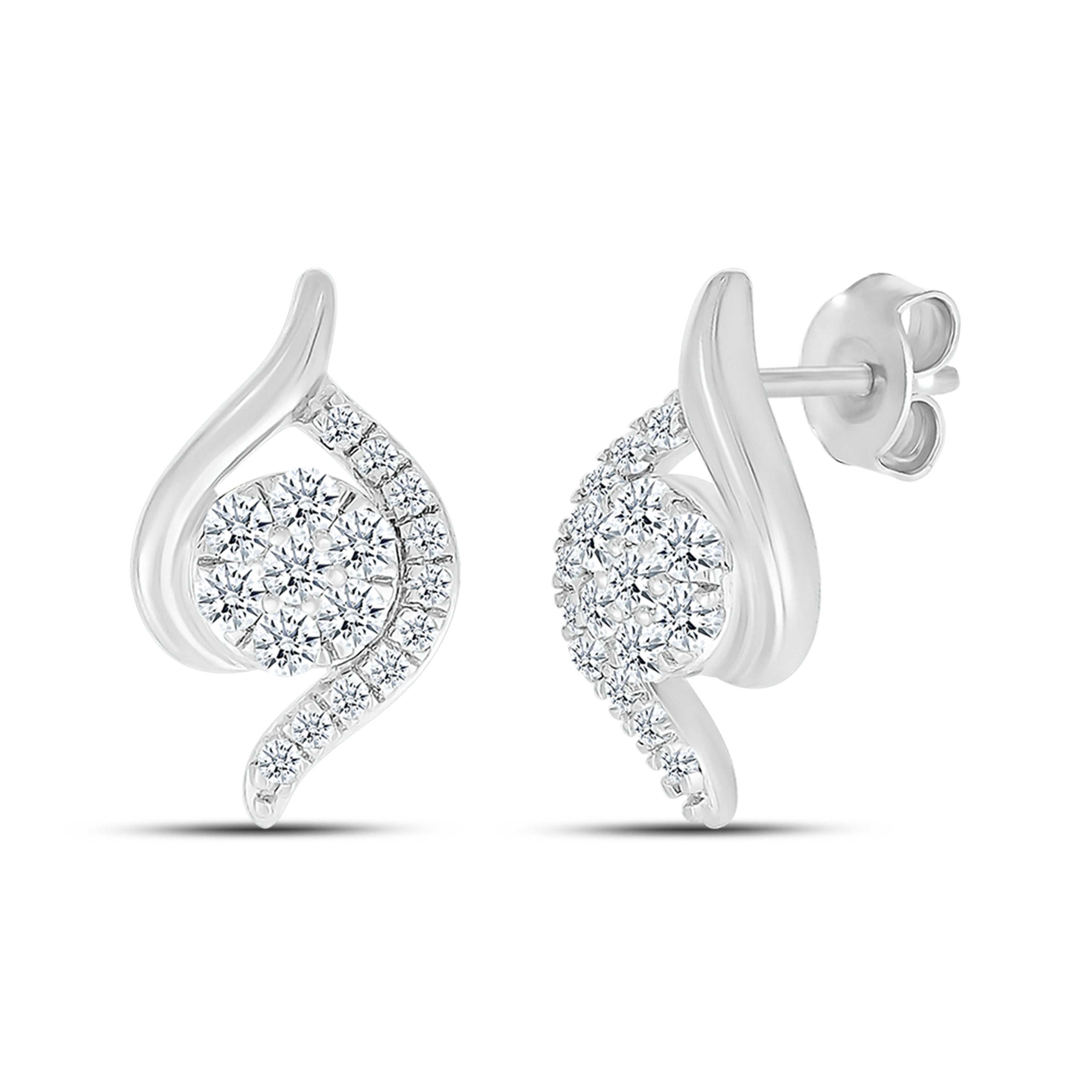 14kt White Gold 0.33 CTW Natural Diamond Earrings