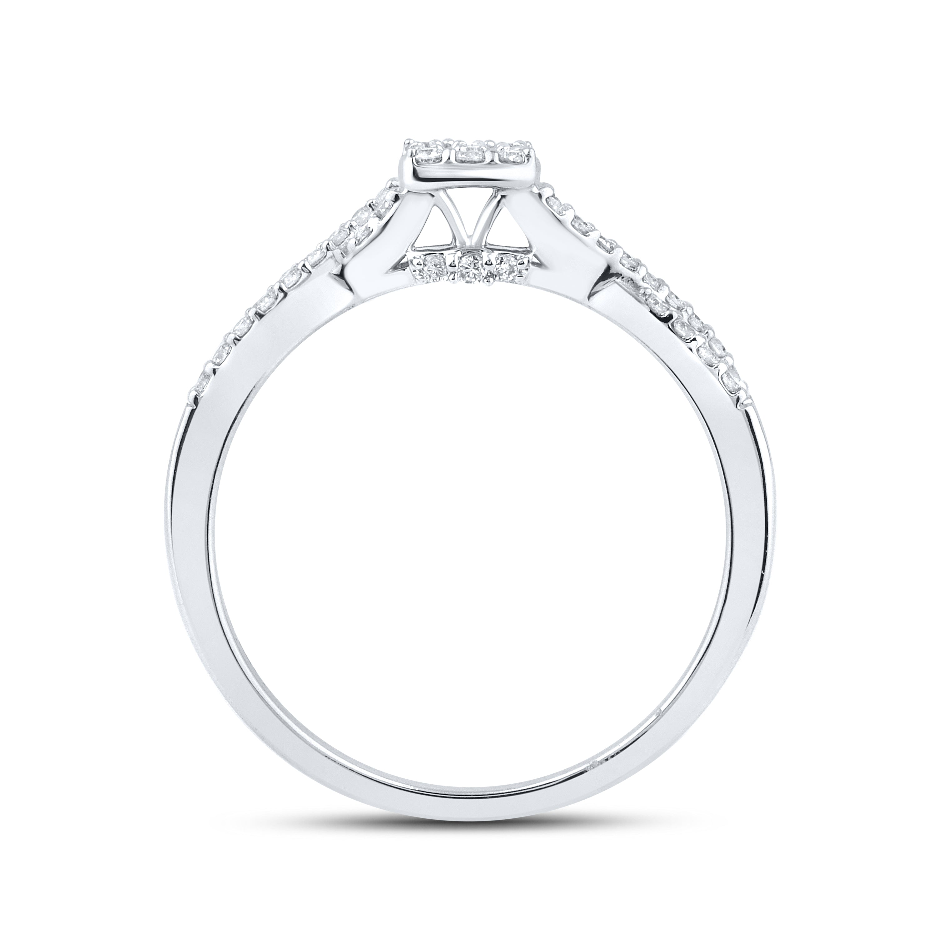 14kt White Gold 0.27 CTW Natural Diamond Promise Ring