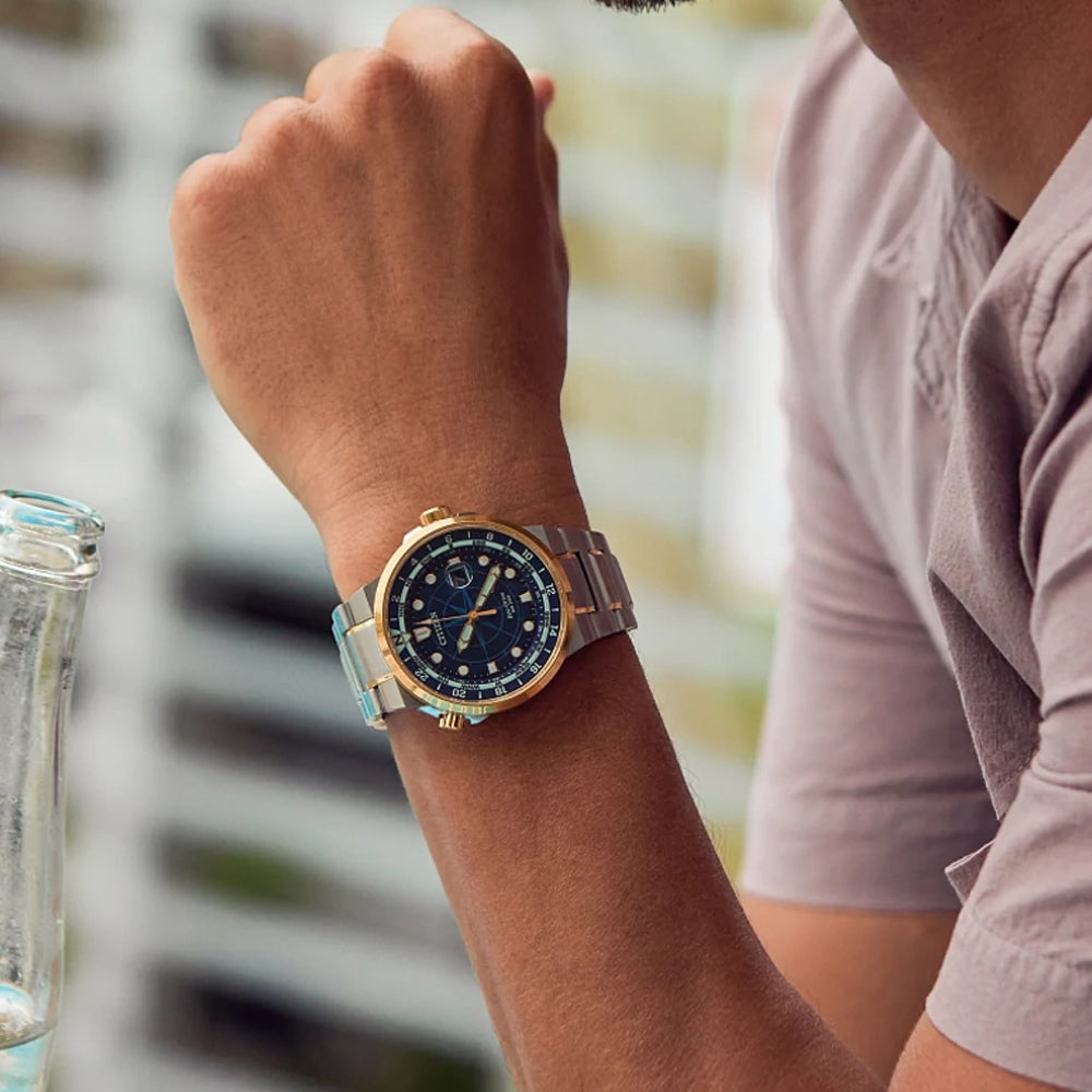 Citizen Eco-Drive Men's Endeavor Two-Tone Stainless Steel Bracelet Watch 44mm