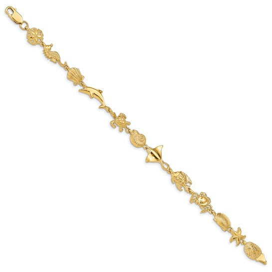 14KT Yellow Gold Sea Life Bracelet