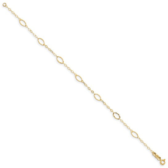 14kt Yellow Gold Oval Design Bracelet