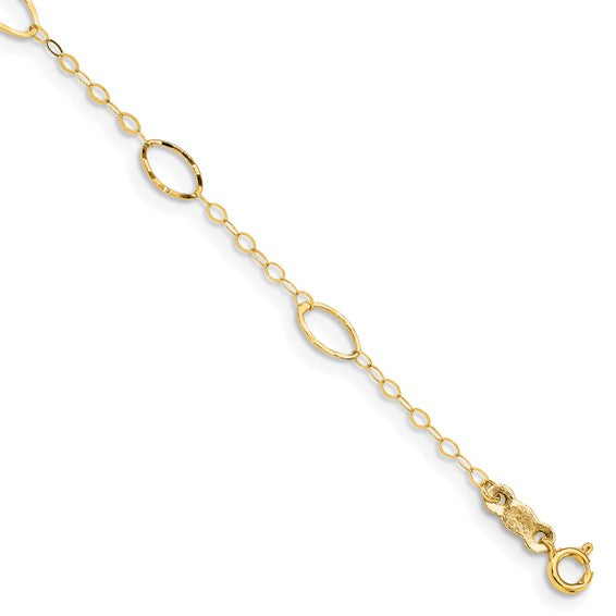 14kt Yellow Gold Oval Design Bracelet