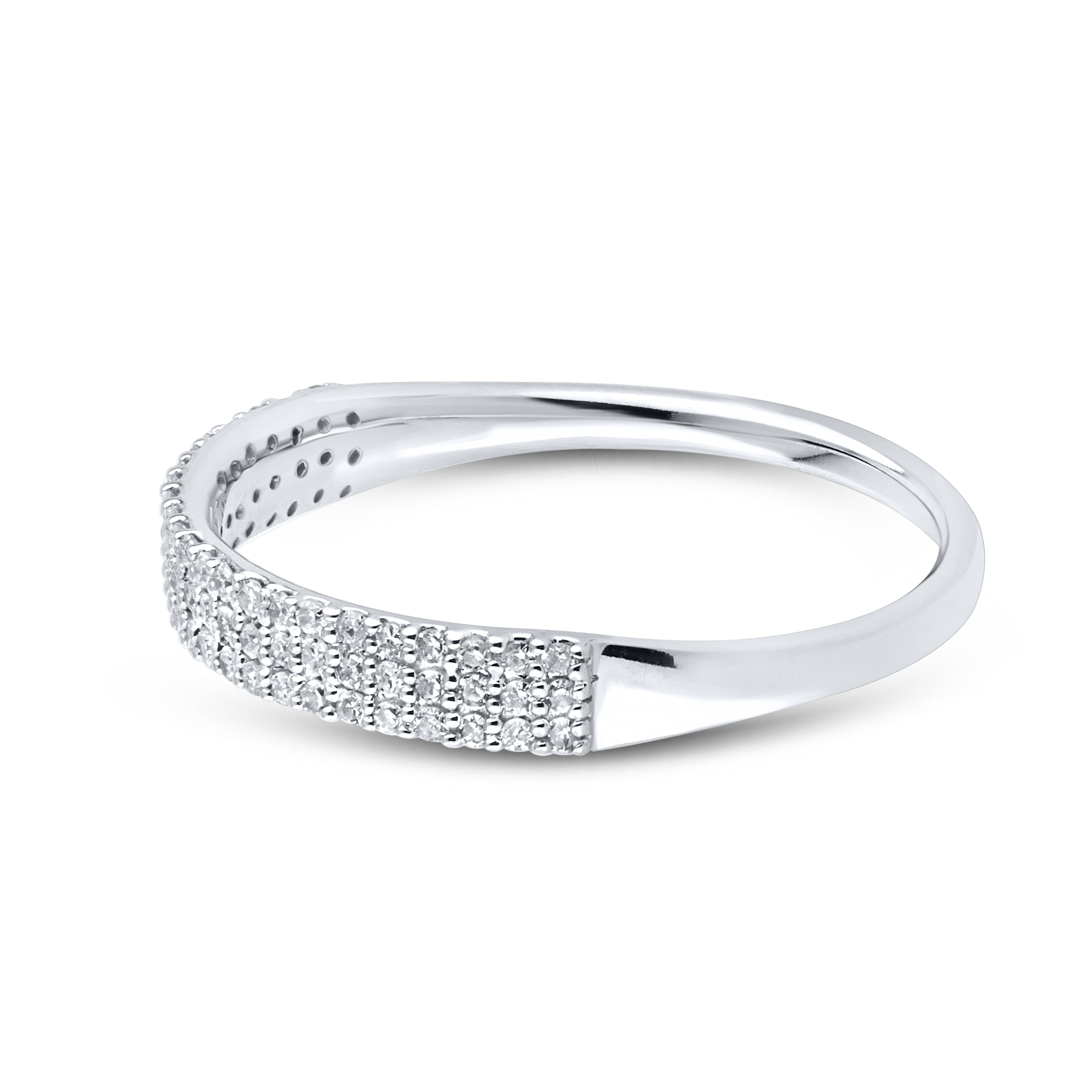 10KT White Gold 0.19 CTW Ladies Natural Diamond band