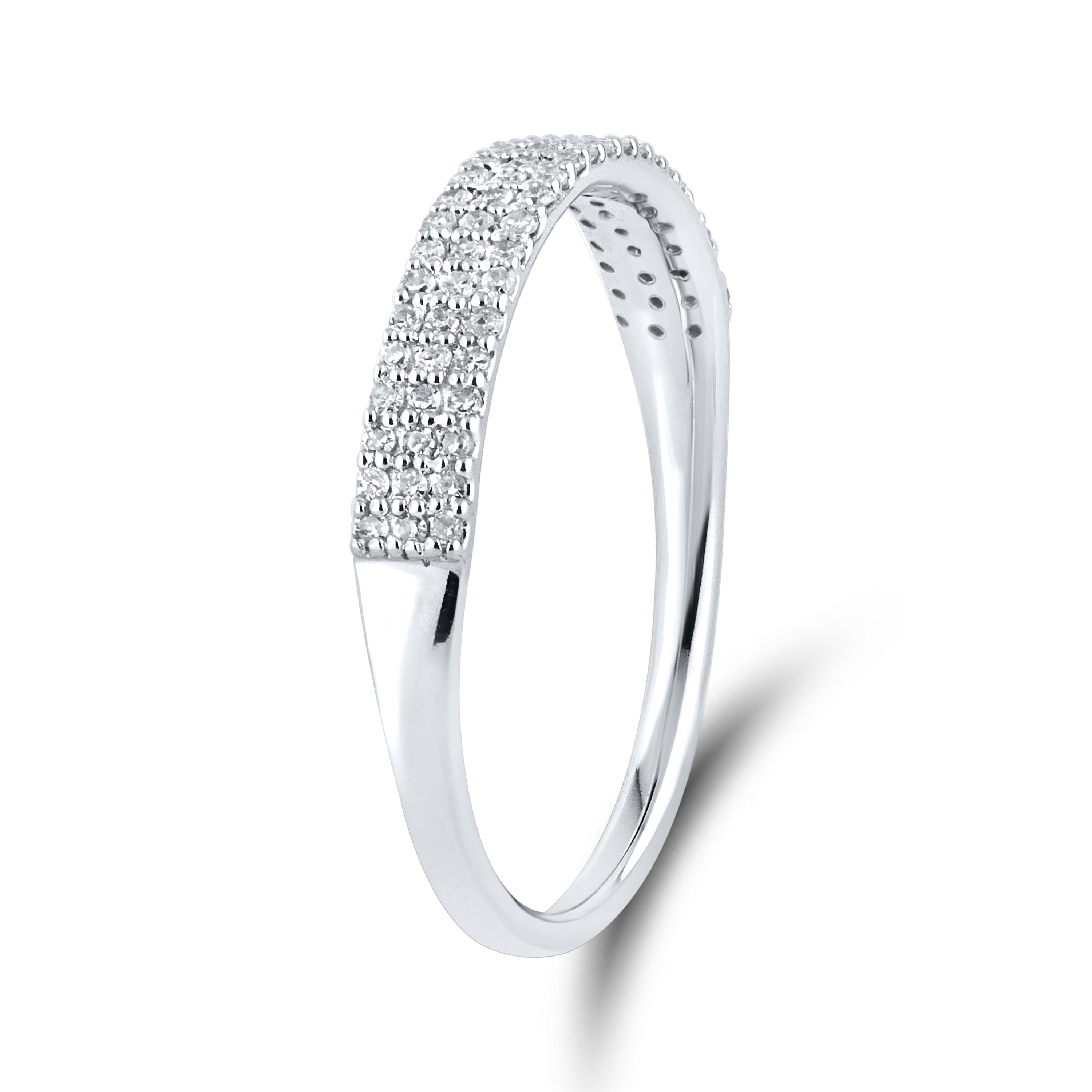 10KT White Gold 0.19 CTW Ladies Natural Diamond band