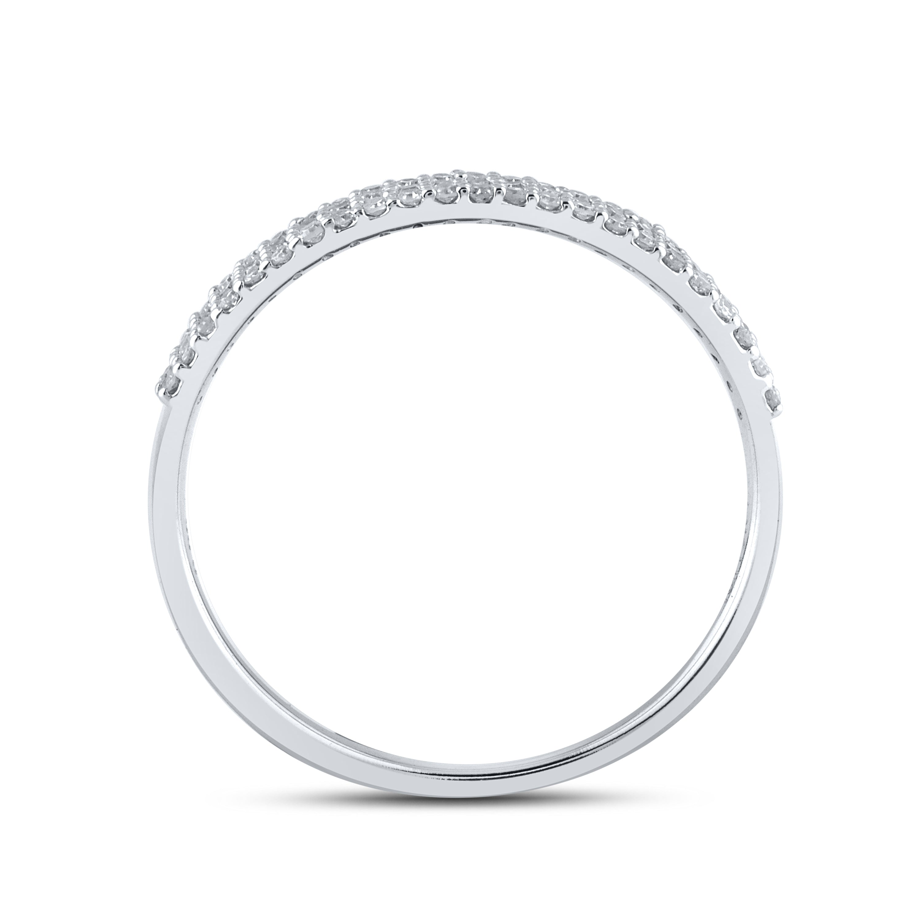 10KT White Gold 0.19 CTW Ladies Natural Diamond band