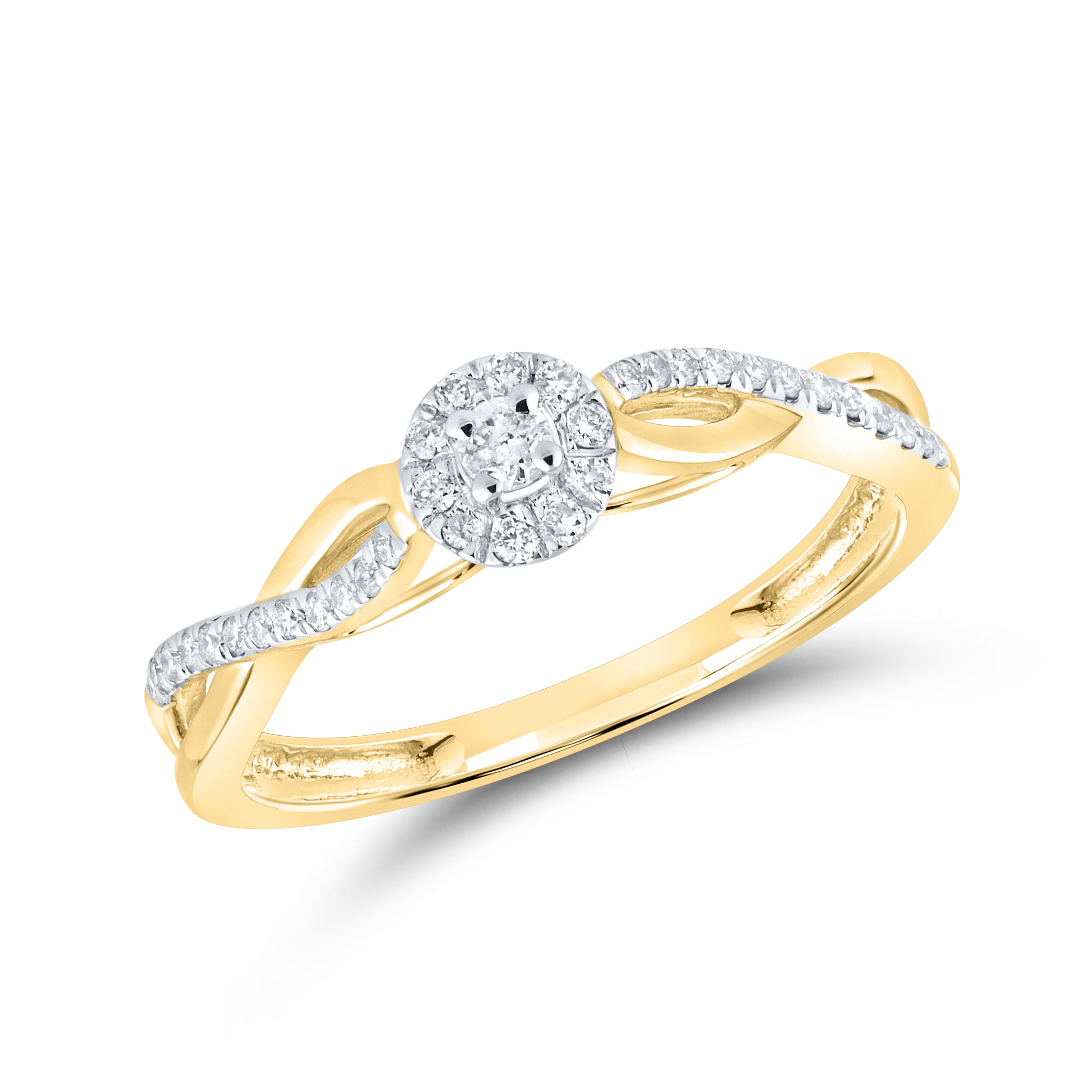 10kt Yellow gold 0.23 CTW Fashion Diamond ring