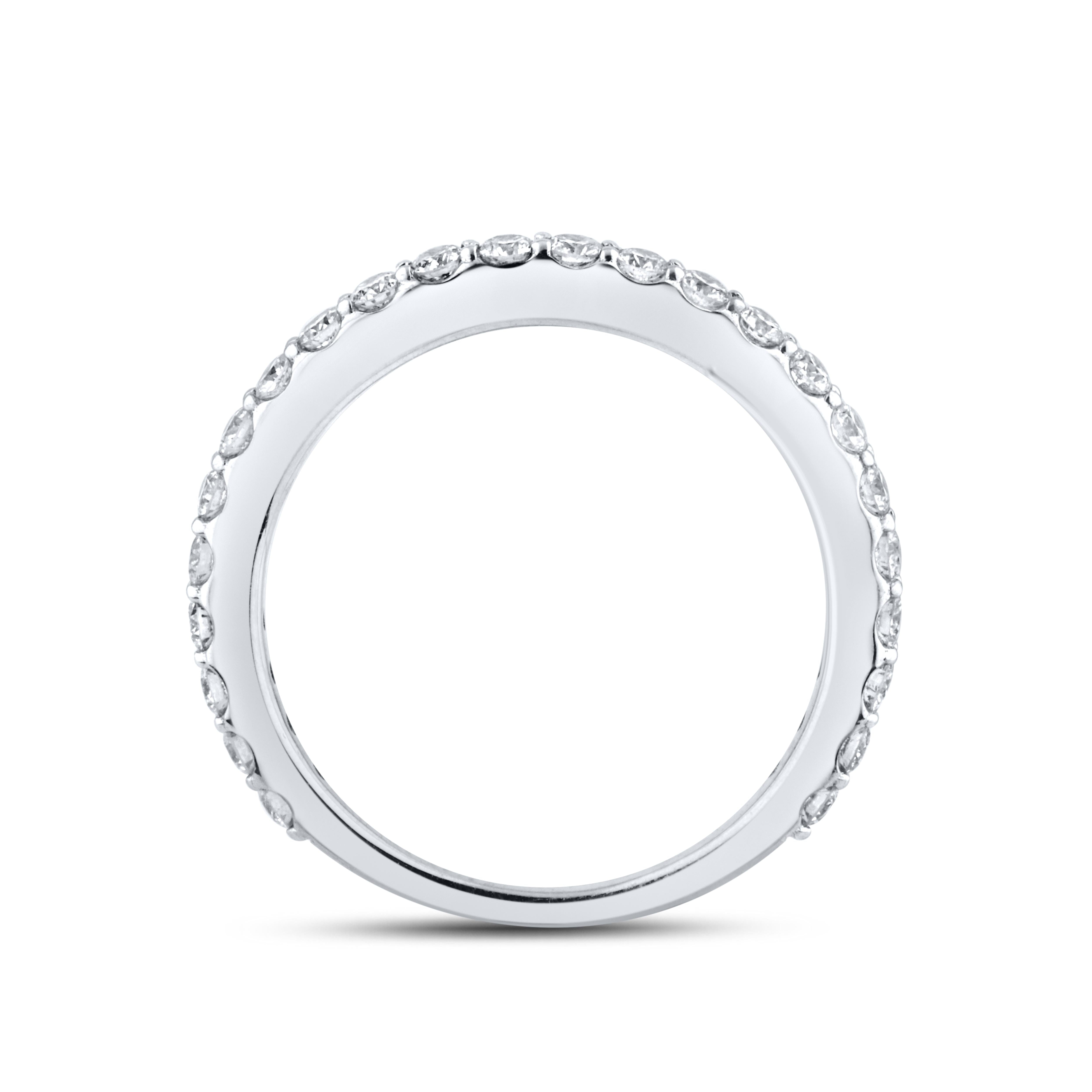 10KT White Gold 0.52 ctw Diamond Band