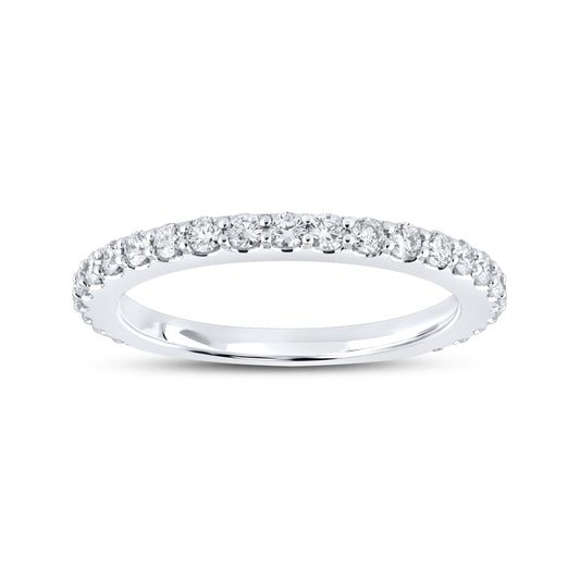 10KT White Gold 0.52 ctw Diamond Band