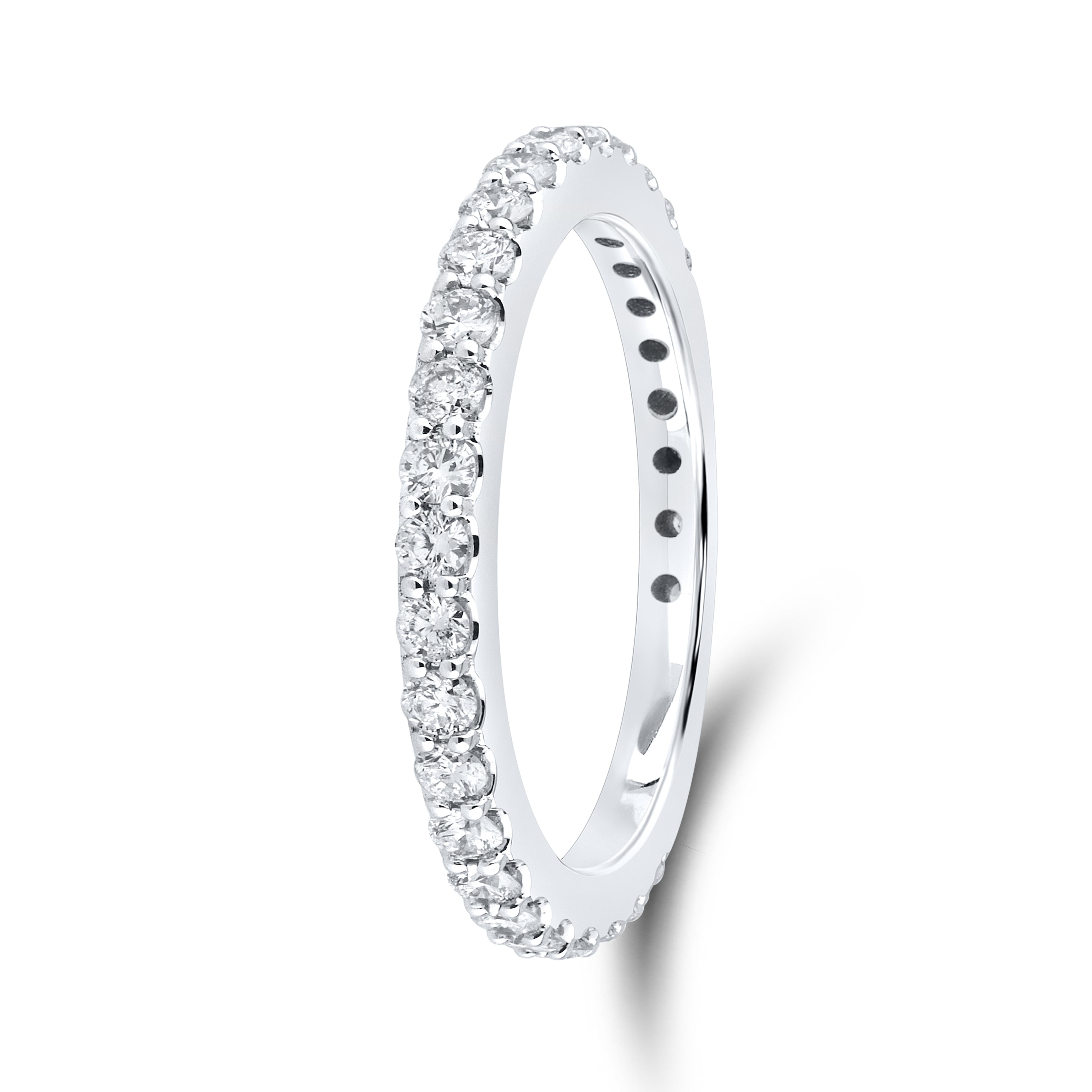10KT White Gold 0.52 ctw Diamond Band