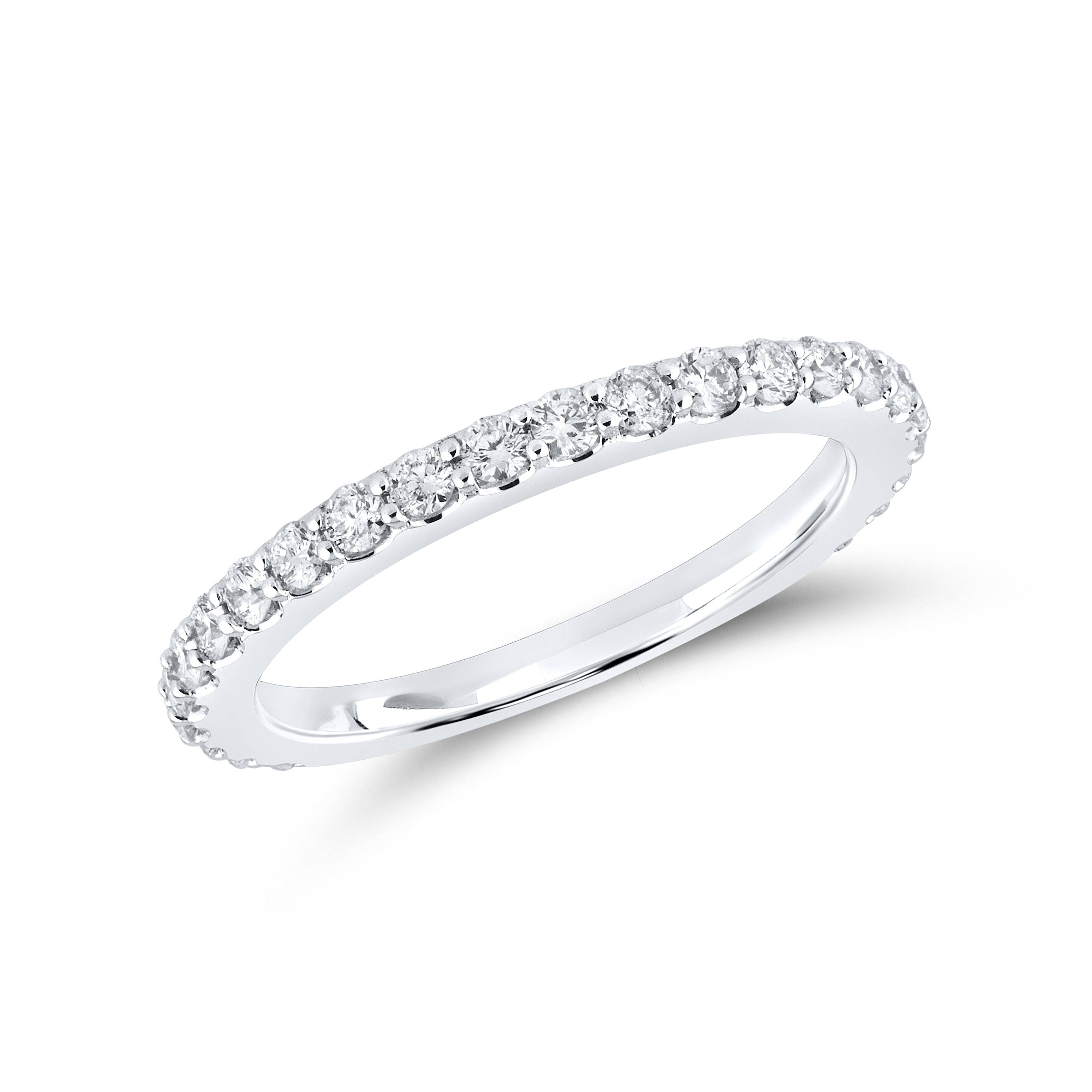14KT White Gold 0.49 ctw Diamond Band