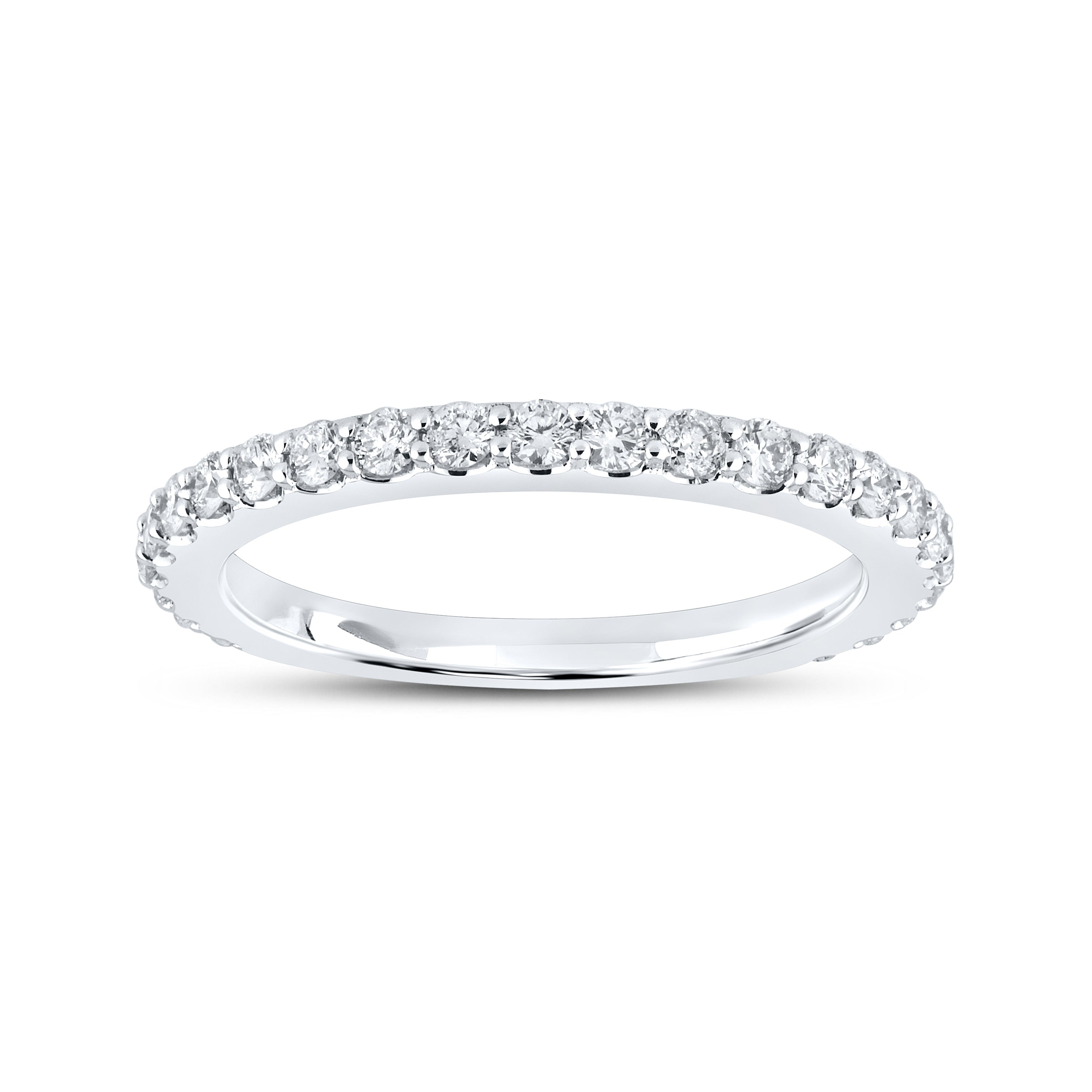 14KT White Gold 0.49 ctw Diamond Band