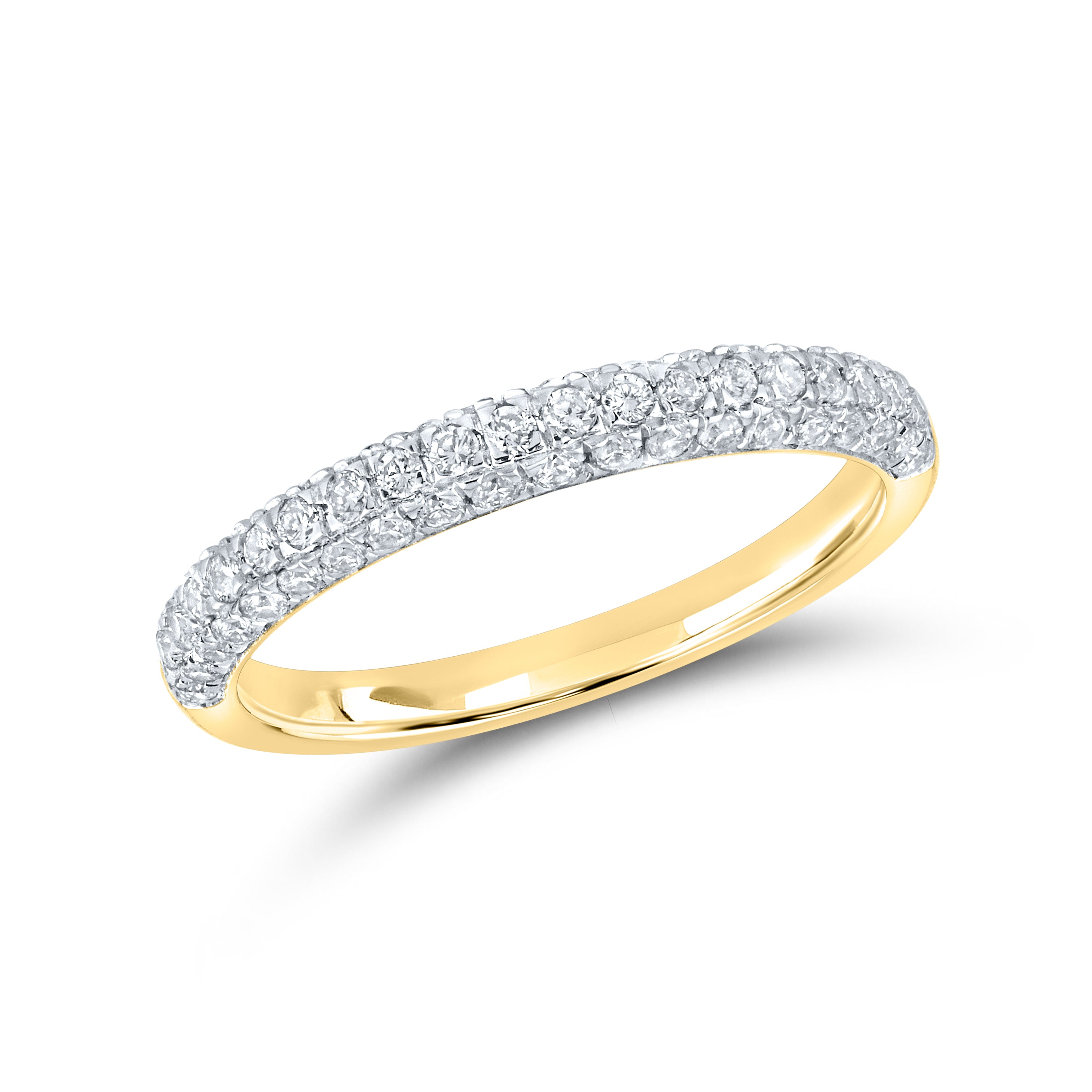 14KT Yellow Gold 0.52 CTW Ladies Natural Diamond band
