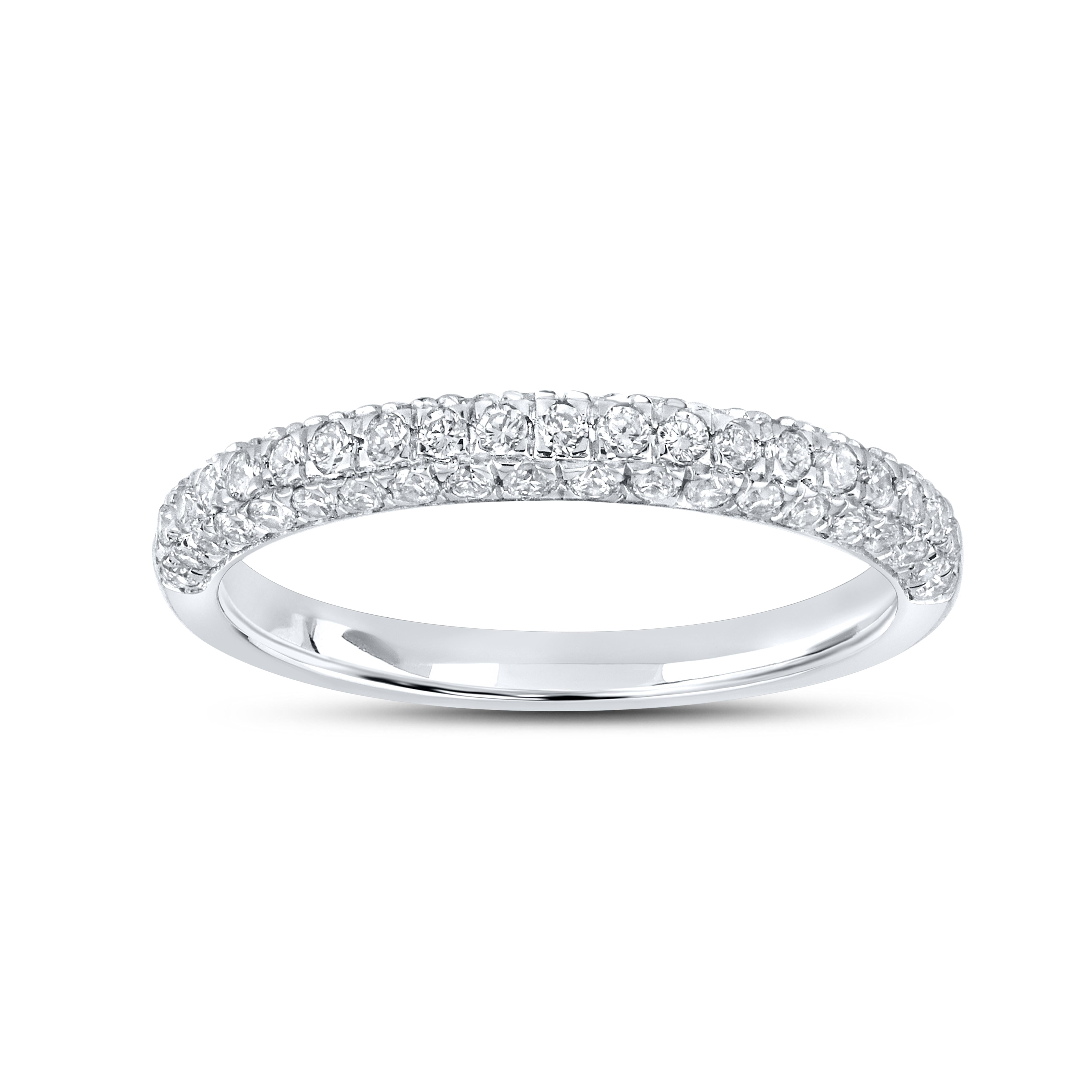14KT White Gold 0.50 CTW Ladies Natural Diamond band