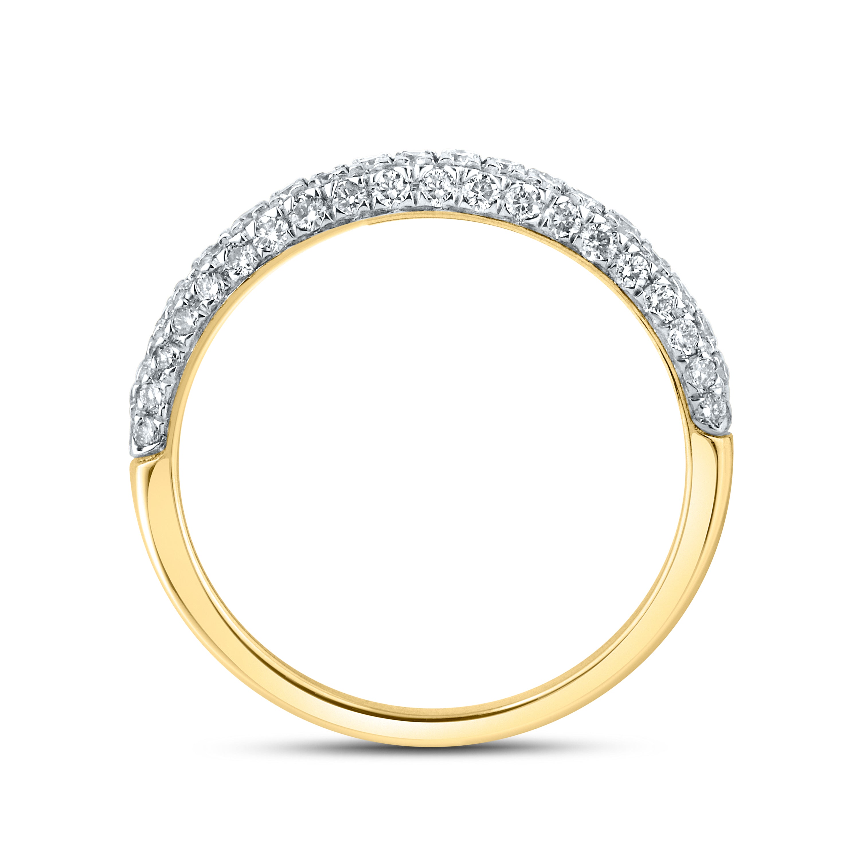 14KT Yellow Gold 0.52 CTW Ladies Natural Diamond band