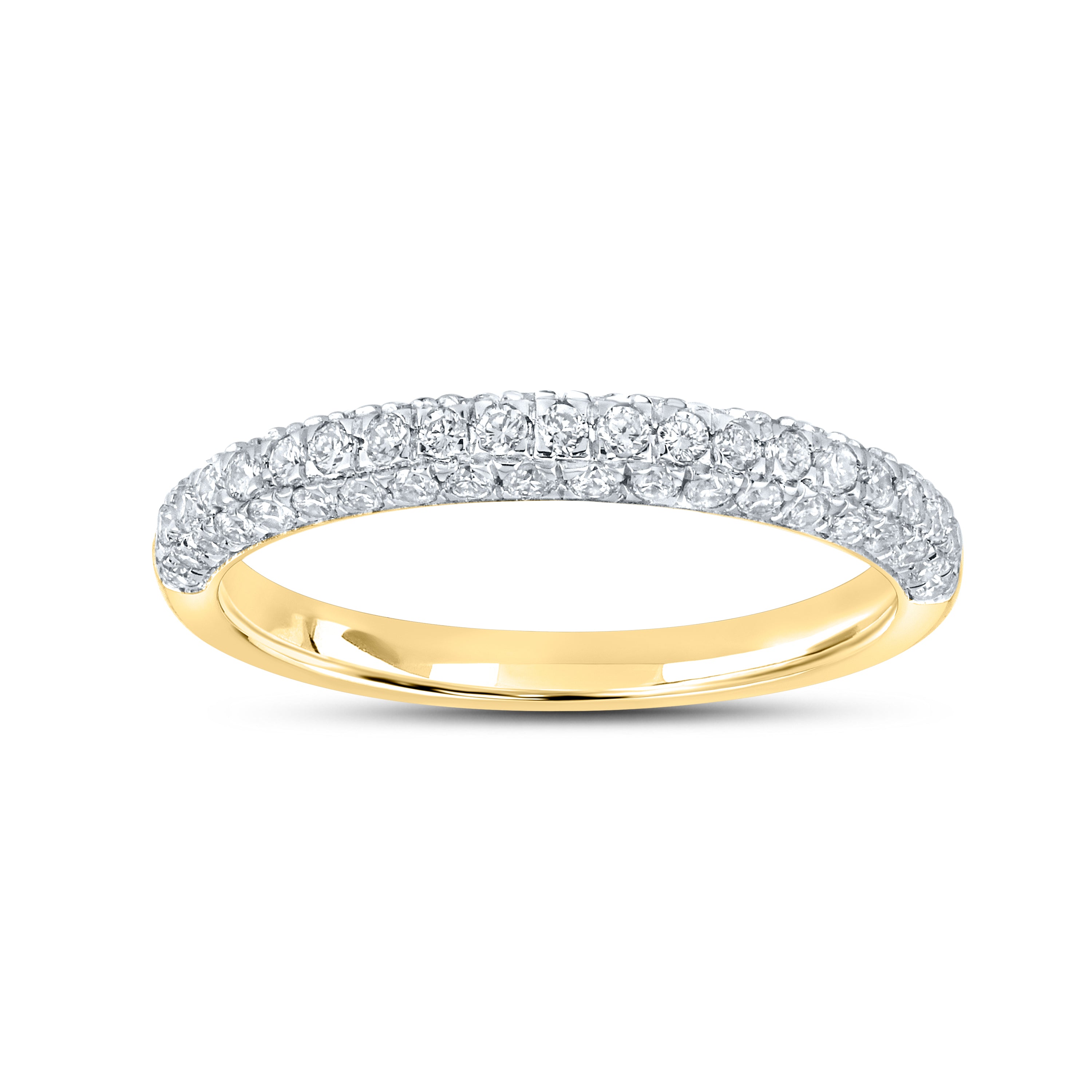 14KT Yellow Gold 0.52 CTW Ladies Natural Diamond band