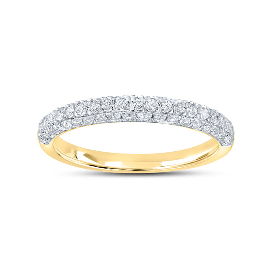 14KT Yellow Gold 0.52 CTW Ladies Natural Diamond band