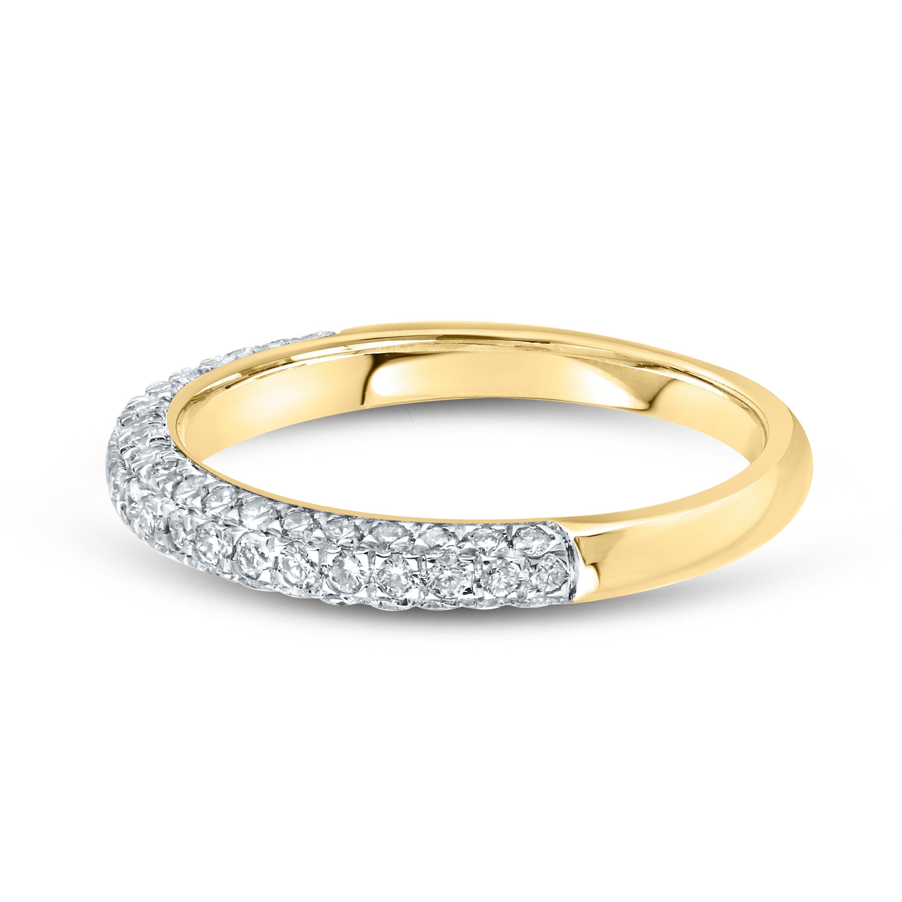 14KT Yellow Gold 0.52 CTW Ladies Natural Diamond band