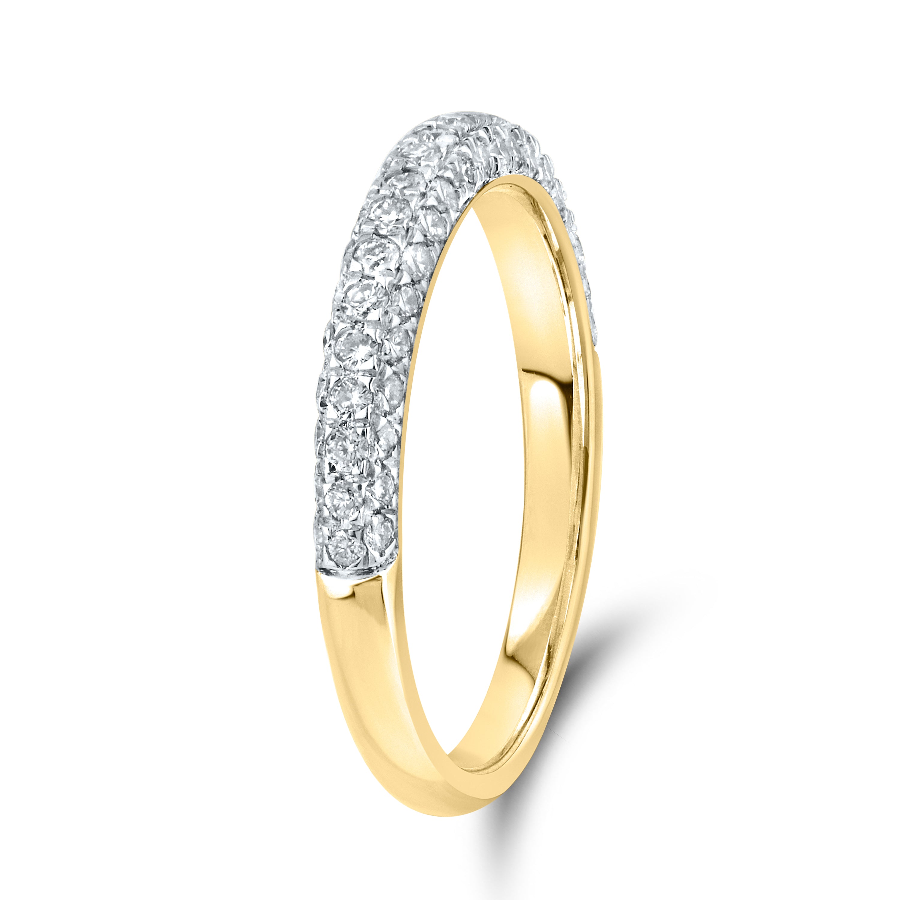 14KT Yellow Gold 0.52 CTW Ladies Natural Diamond band