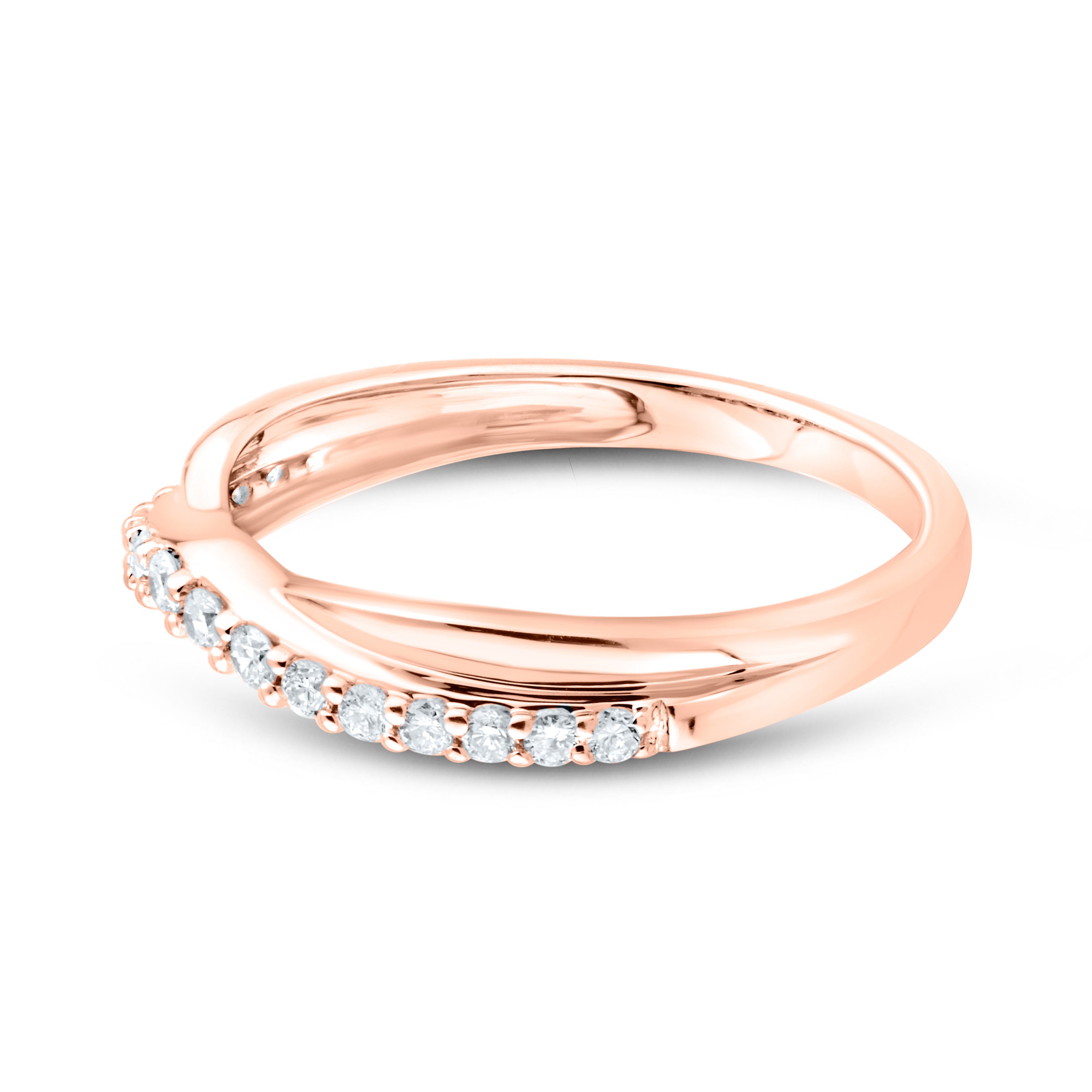 10kt Rose Gold 0.25 ctw Diamond Ladies band