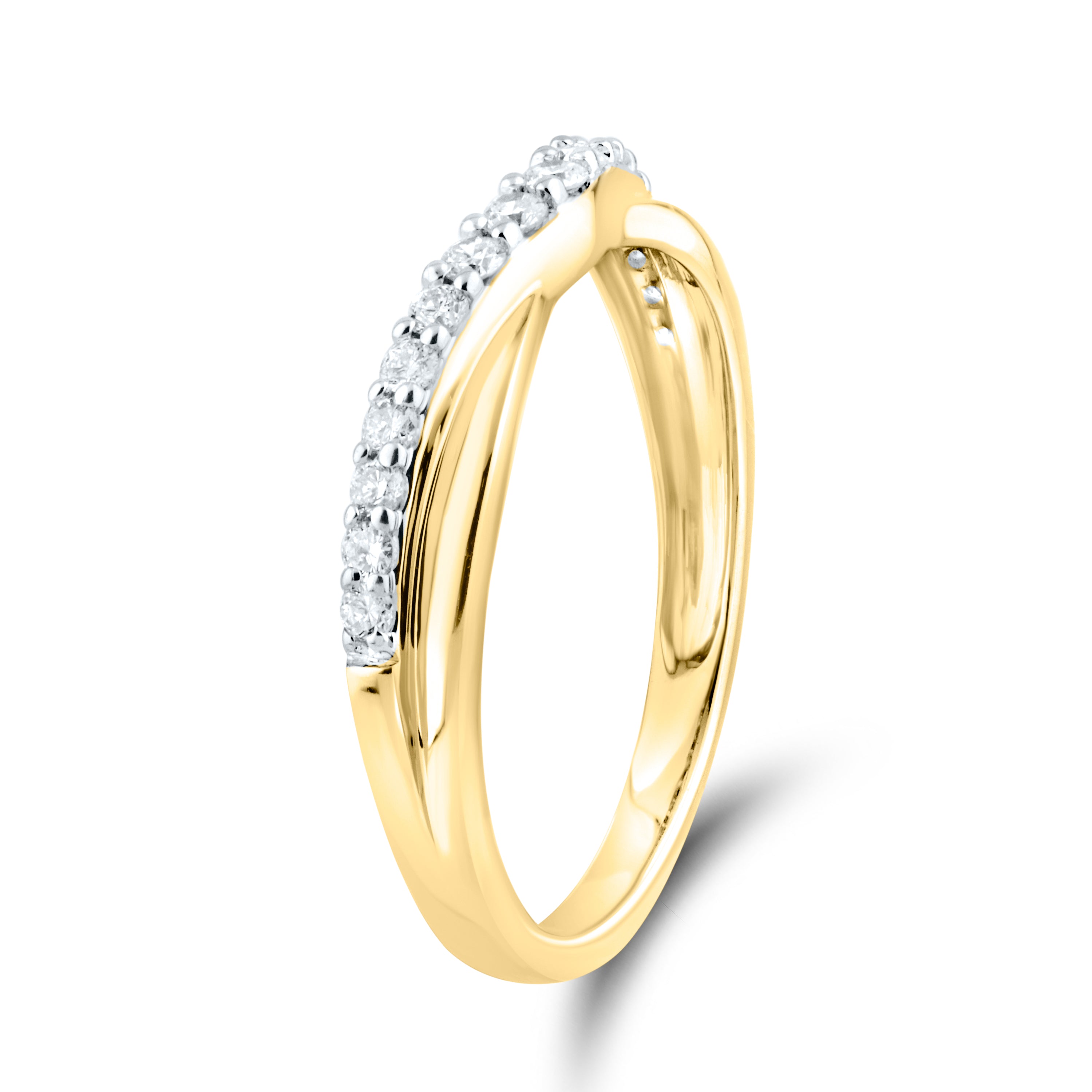 14kt Yellow Gold 0.25 ctw Lab Diamond Ladies band