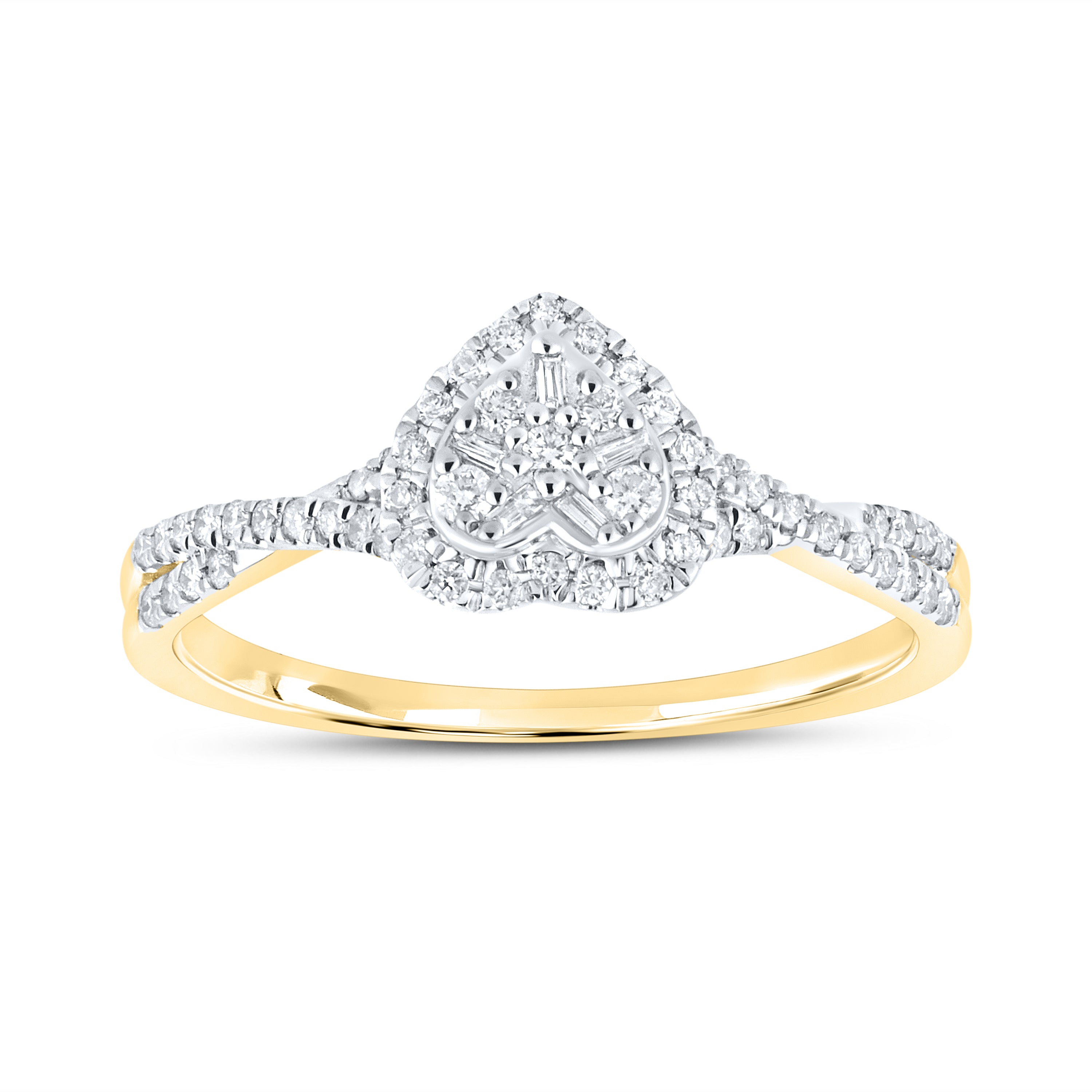 14kt Yellow Gold 0.24 CTW Diamond Heart ring