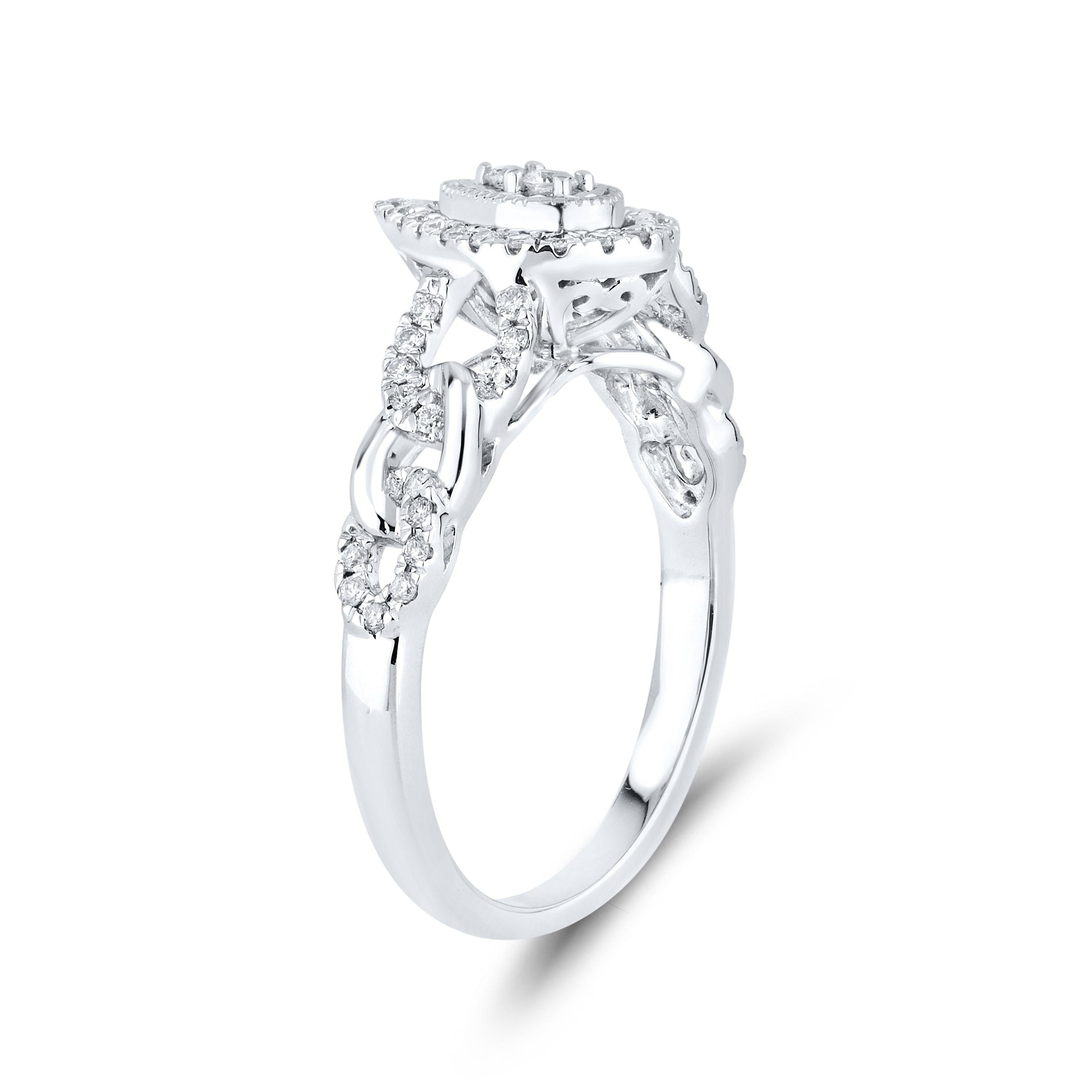 10kt White Gold 0.25 CTW Natural Diamond Promise Ring