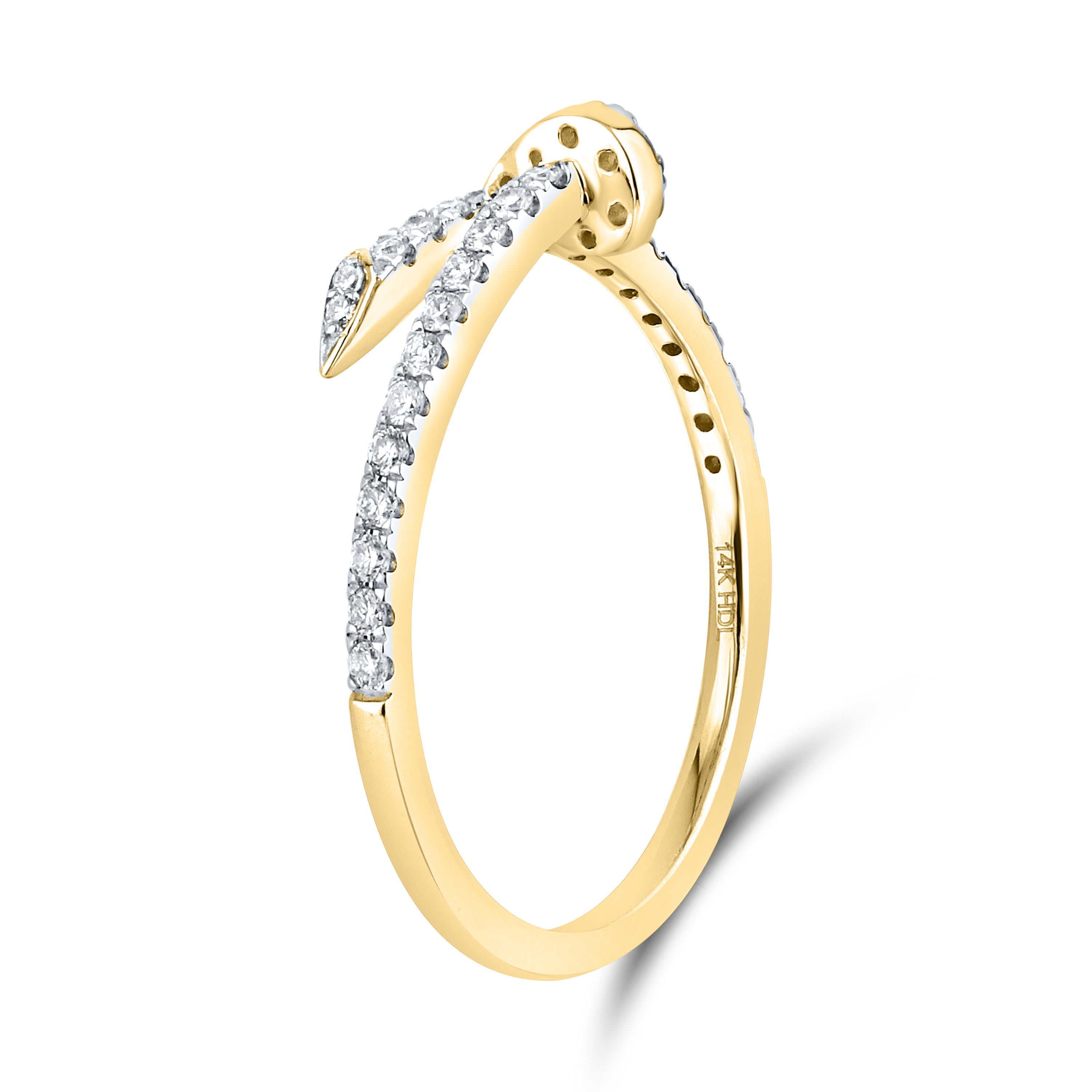 14K YELLOW GOLD NATURAL DIAMOND BAND 0.25 CTW