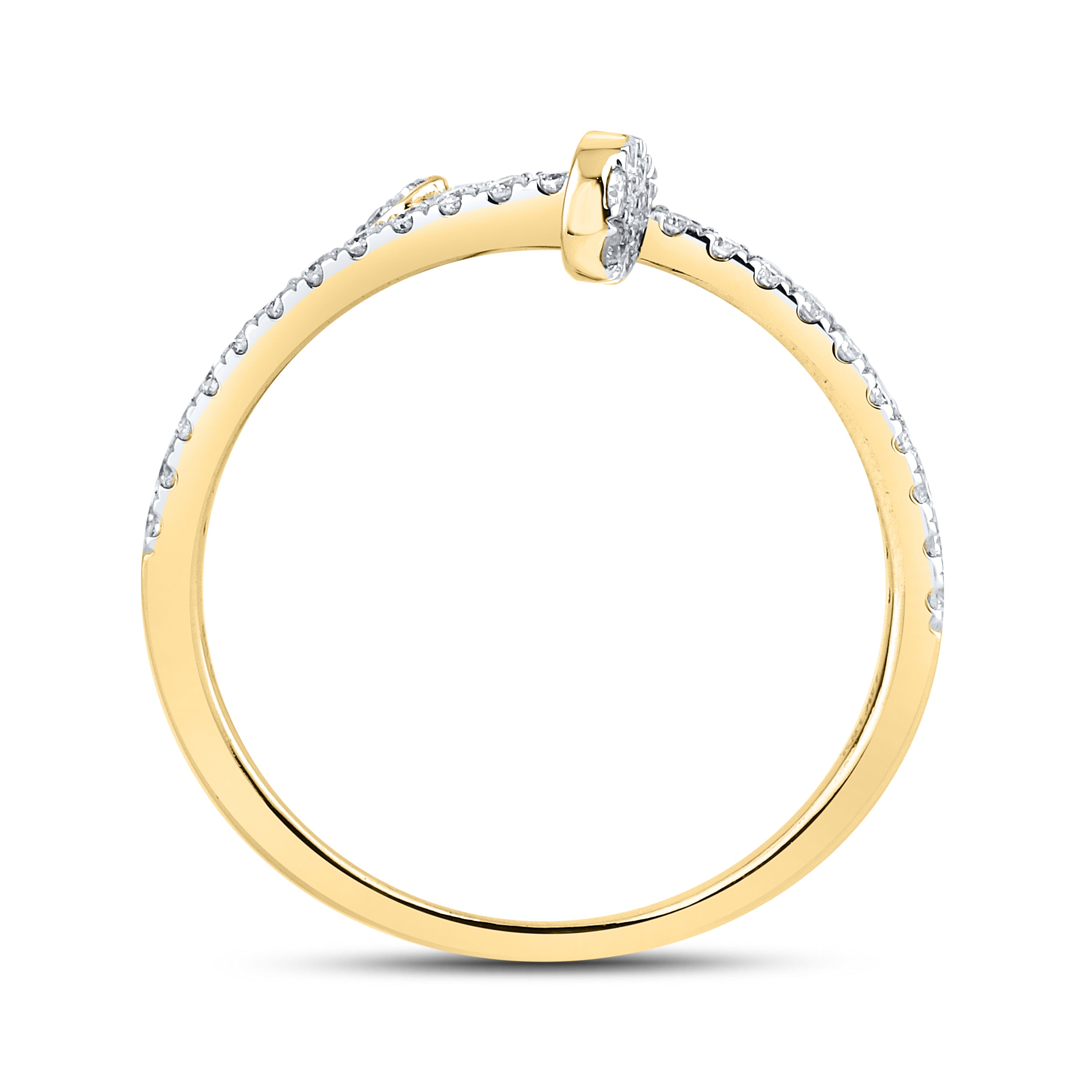 14K YELLOW GOLD NATURAL DIAMOND BAND 0.25 CTW