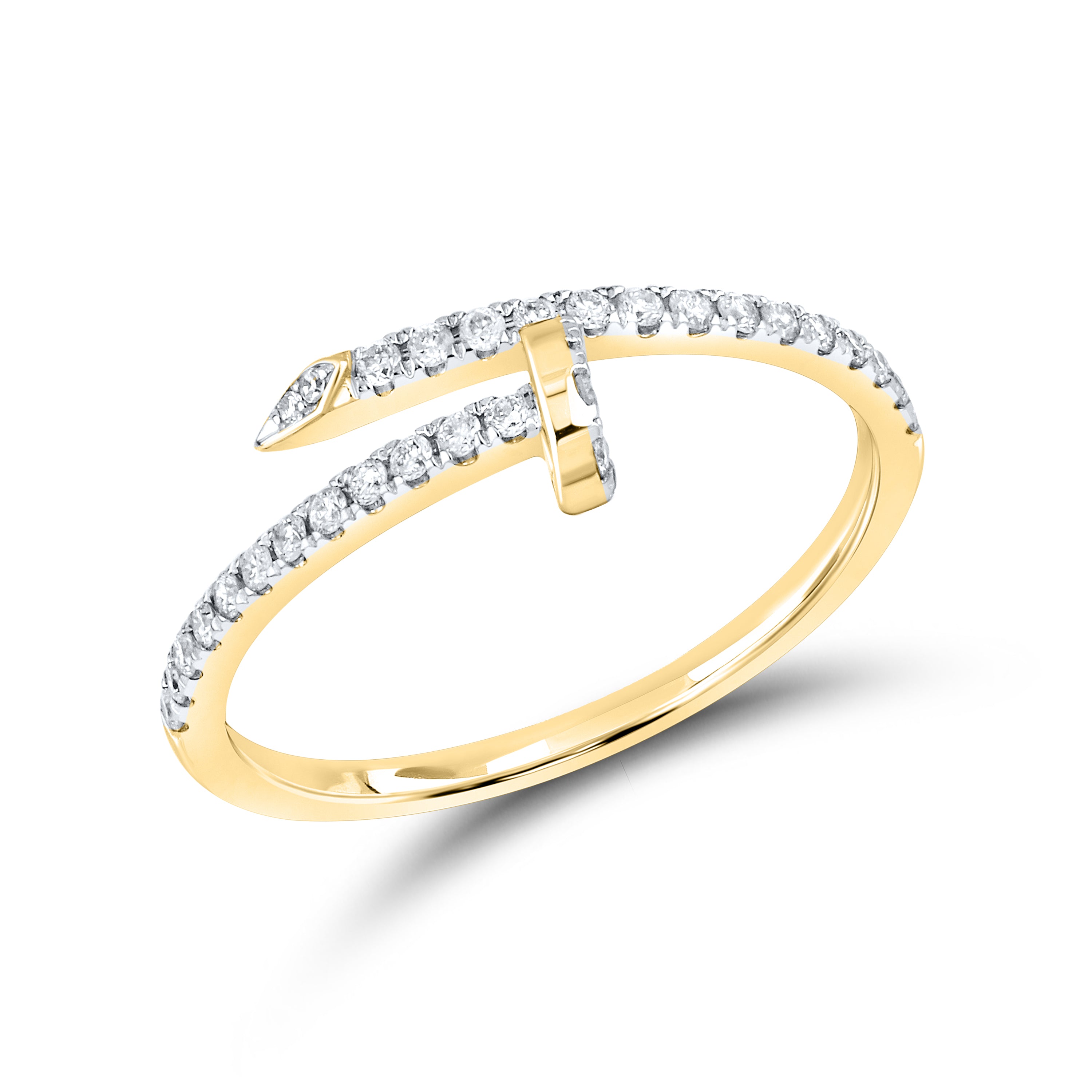 14K YELLOW GOLD NATURAL DIAMOND BAND 0.25 CTW