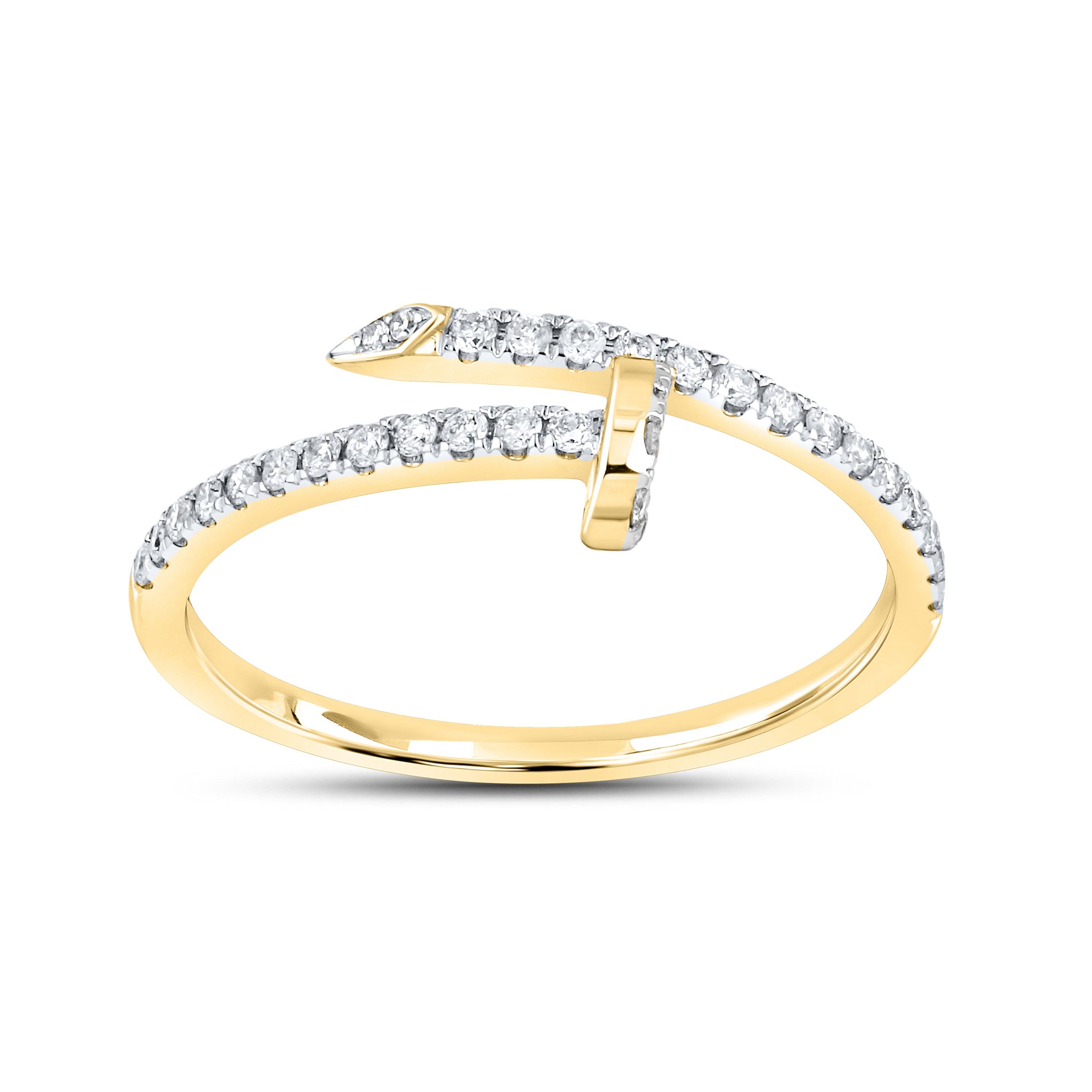 14K YELLOW GOLD NATURAL DIAMOND BAND 0.25 CTW